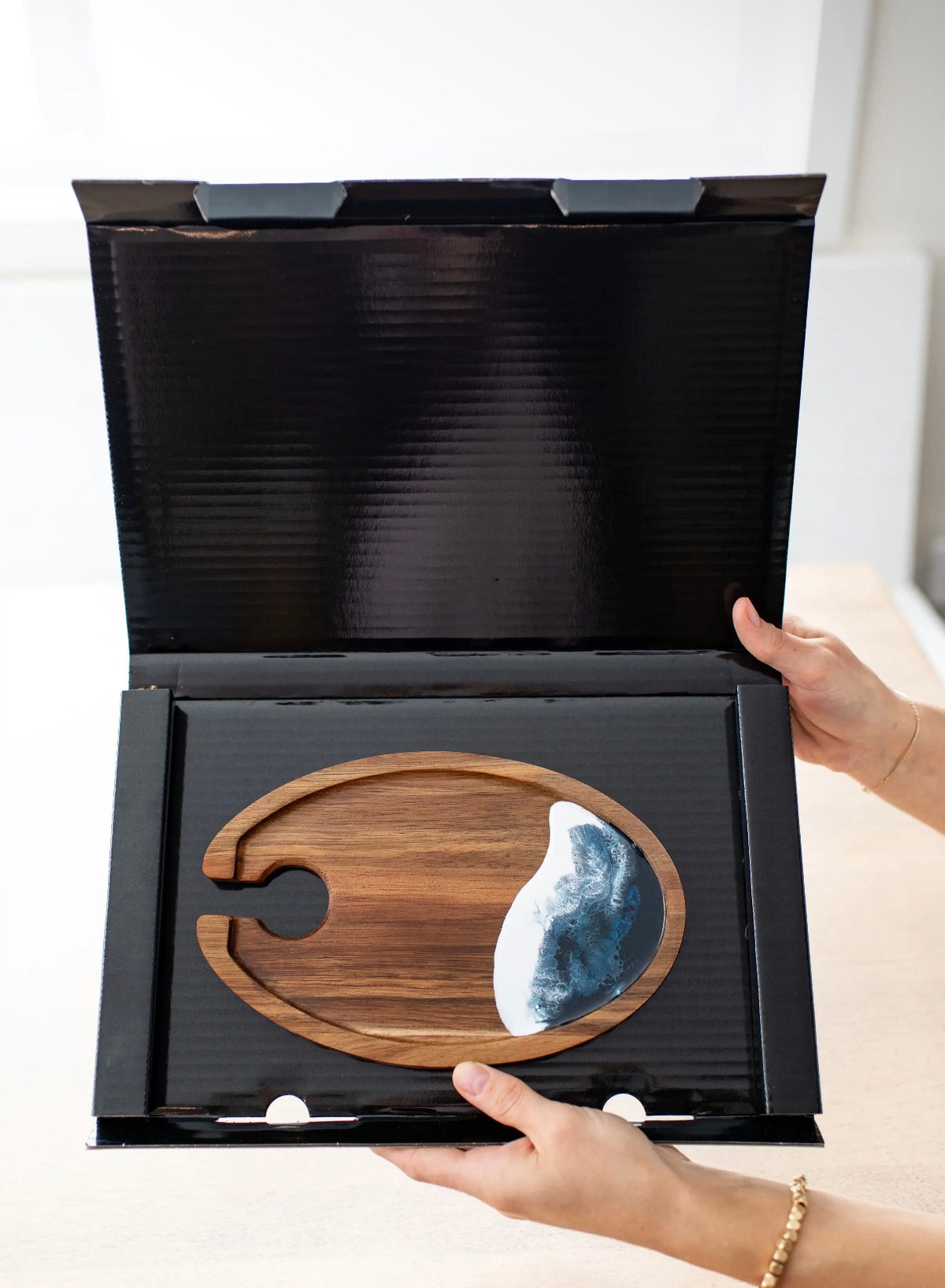 Wine Snack Appetizer Tray - Newfoundland Ocean Resin