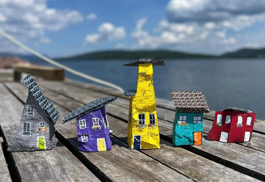 Hand painted Rowhouse Rock