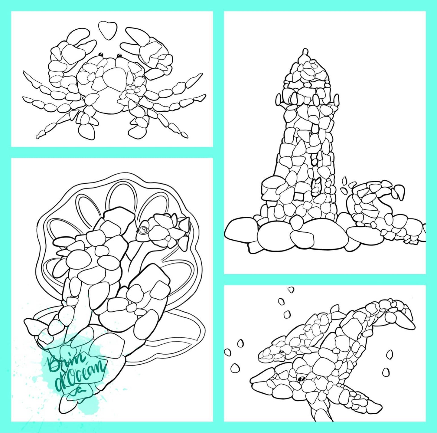 Colour me Sea Glass! A sea glass inspired colouring book