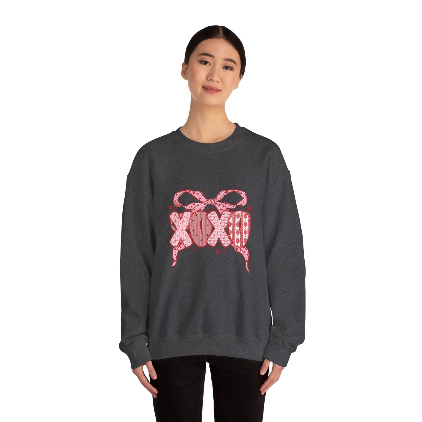 XOXO Bow Valentine Crewneck Sweatshirt