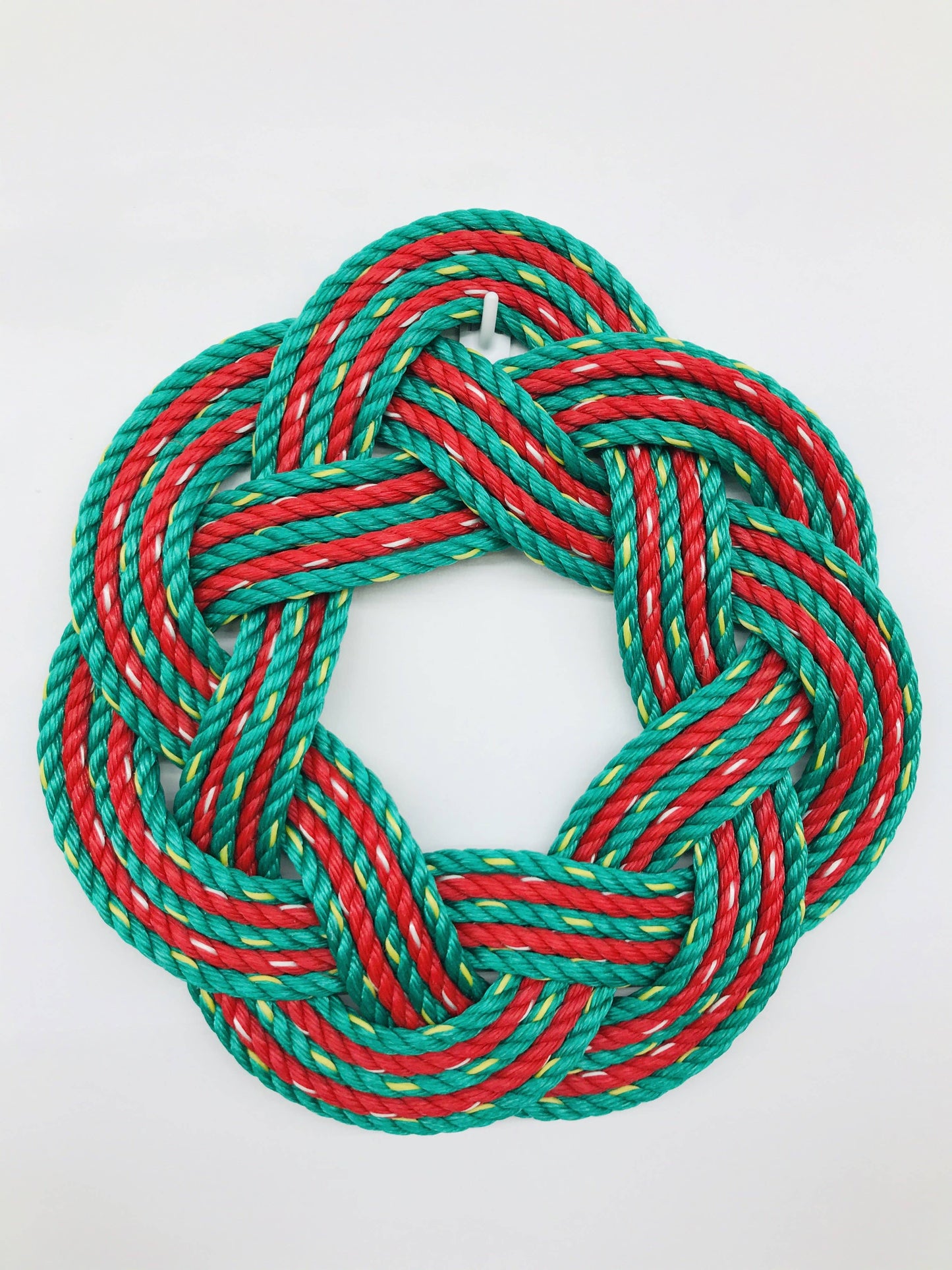Fisherman’s Rope Christmas Wreath - Emerald Sea/Dory Red