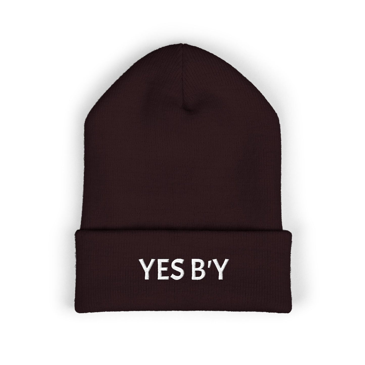 Embroidered Adult YES B'Y Cuffed Beanie Toque 11 Colors