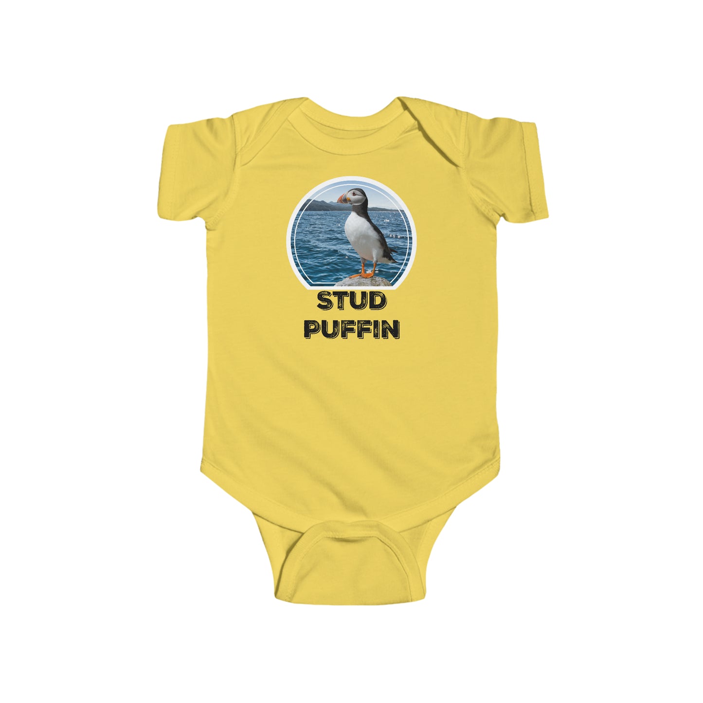 Stud Puffin Baby Bodysuit Onesie NB-18m 7 Colors P02