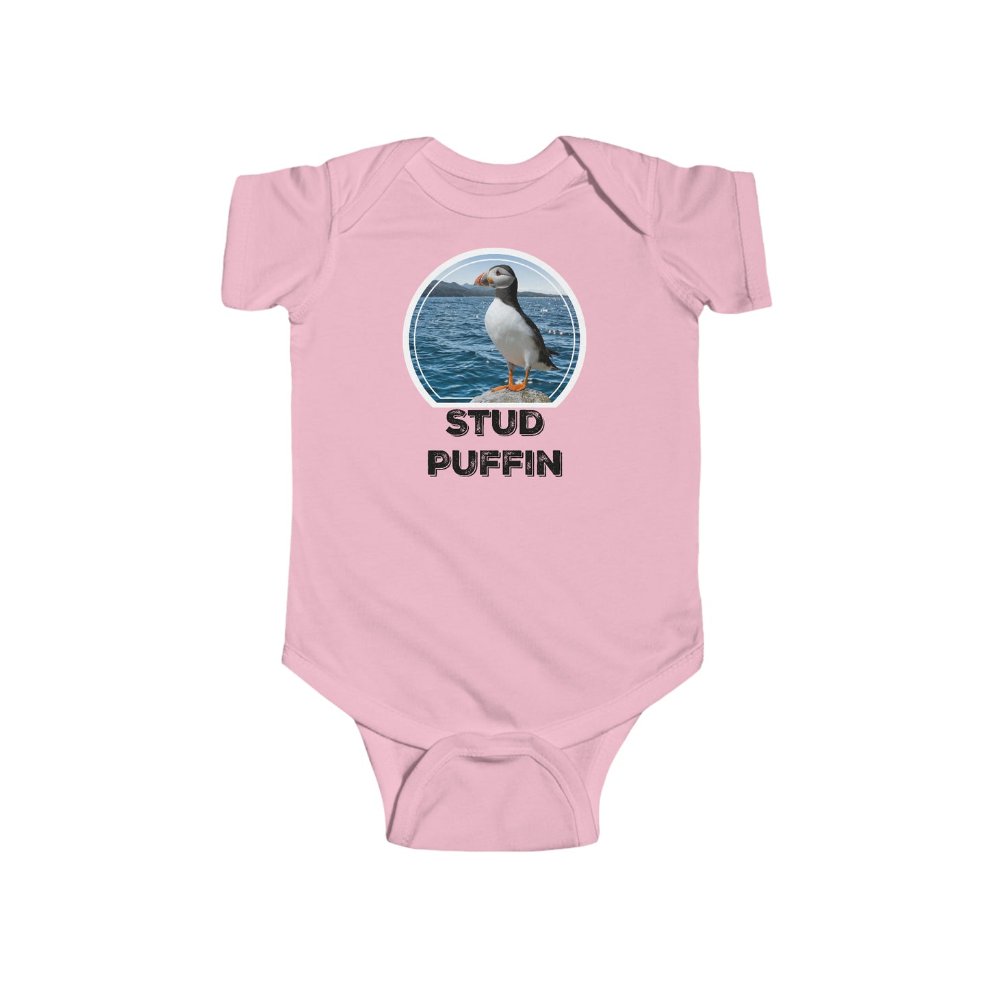 Stud Puffin Baby Bodysuit Onesie NB-18m 7 Colors P02