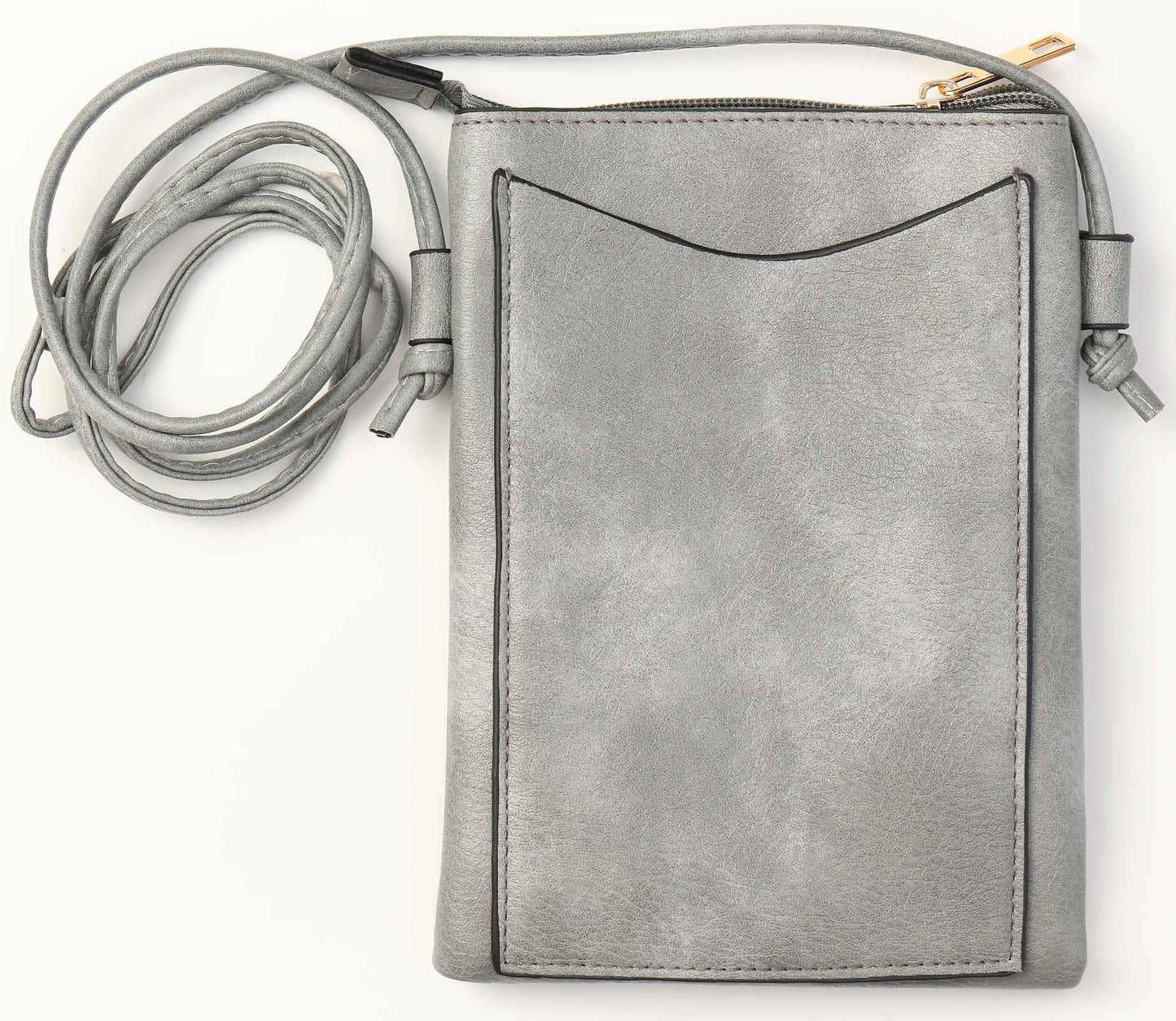 Whale Tail crossbody cellphone bag - Grey