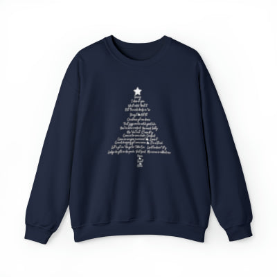 Newfie Phrase Christmas Tree Sweatshirt