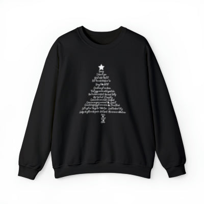 Newfie Phrase Christmas Tree Sweatshirt