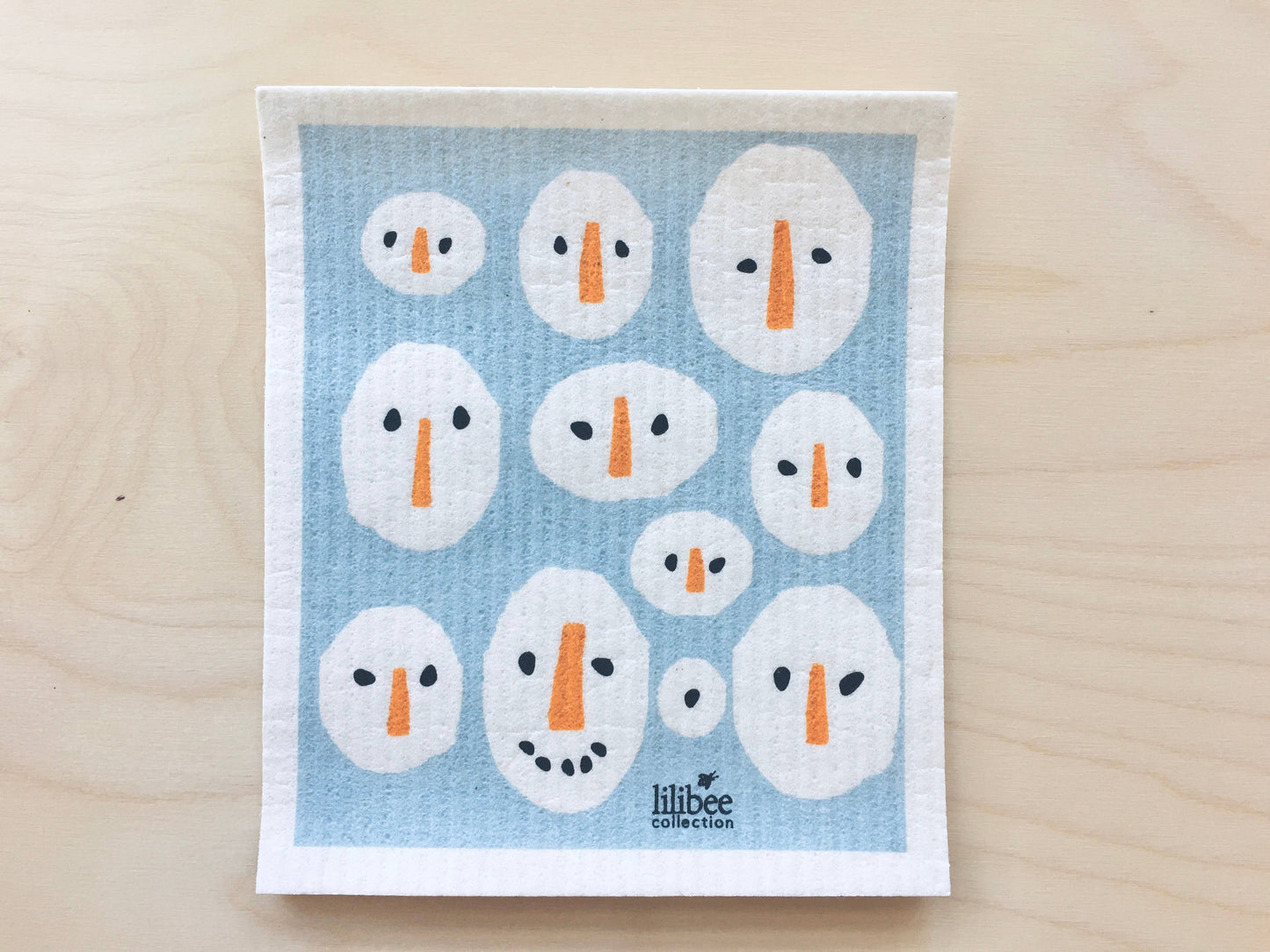 Snowmen Swedish Christmas Winter Theme Dishcloth