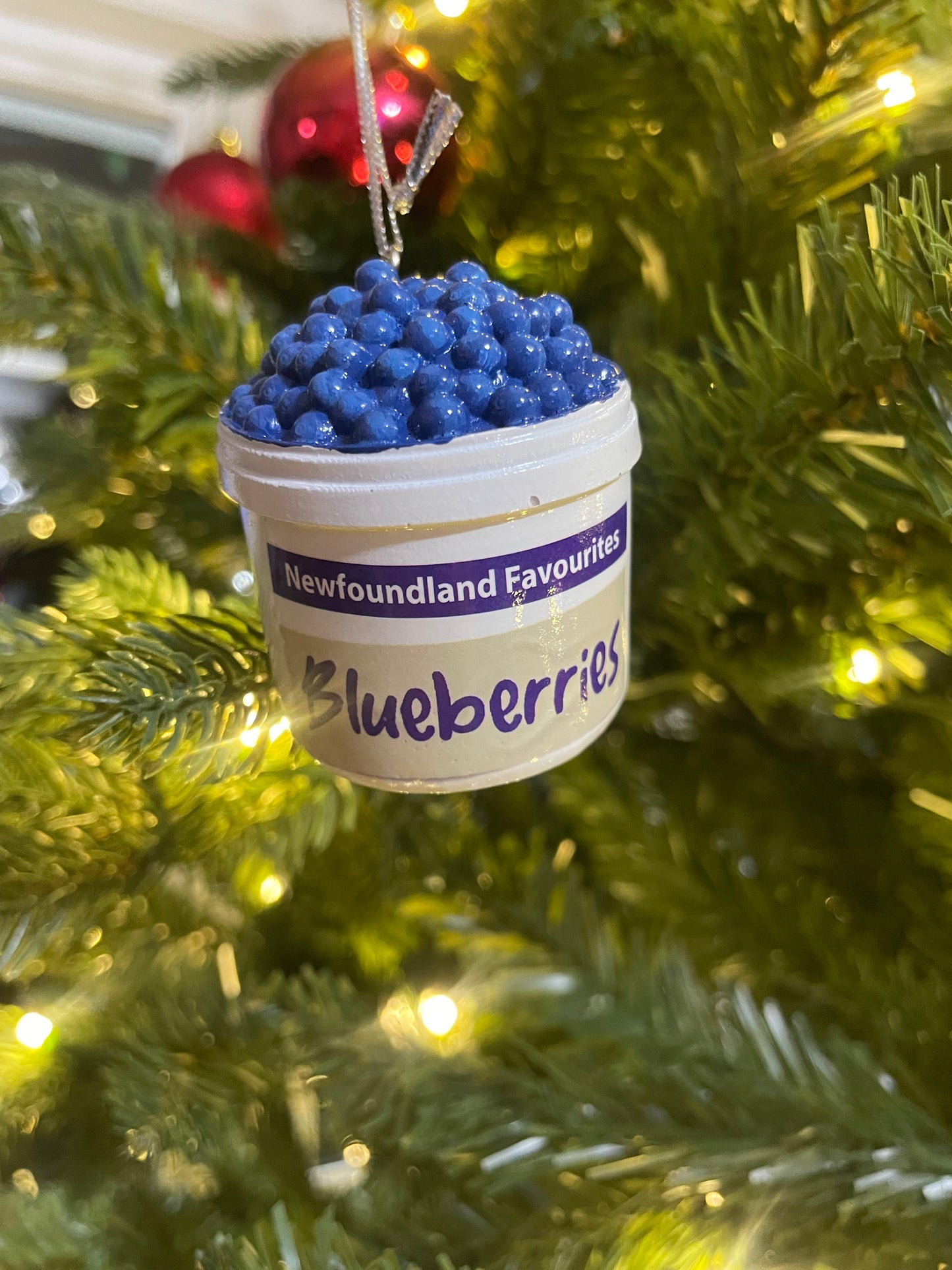 Bucket of Blueberries Ornament