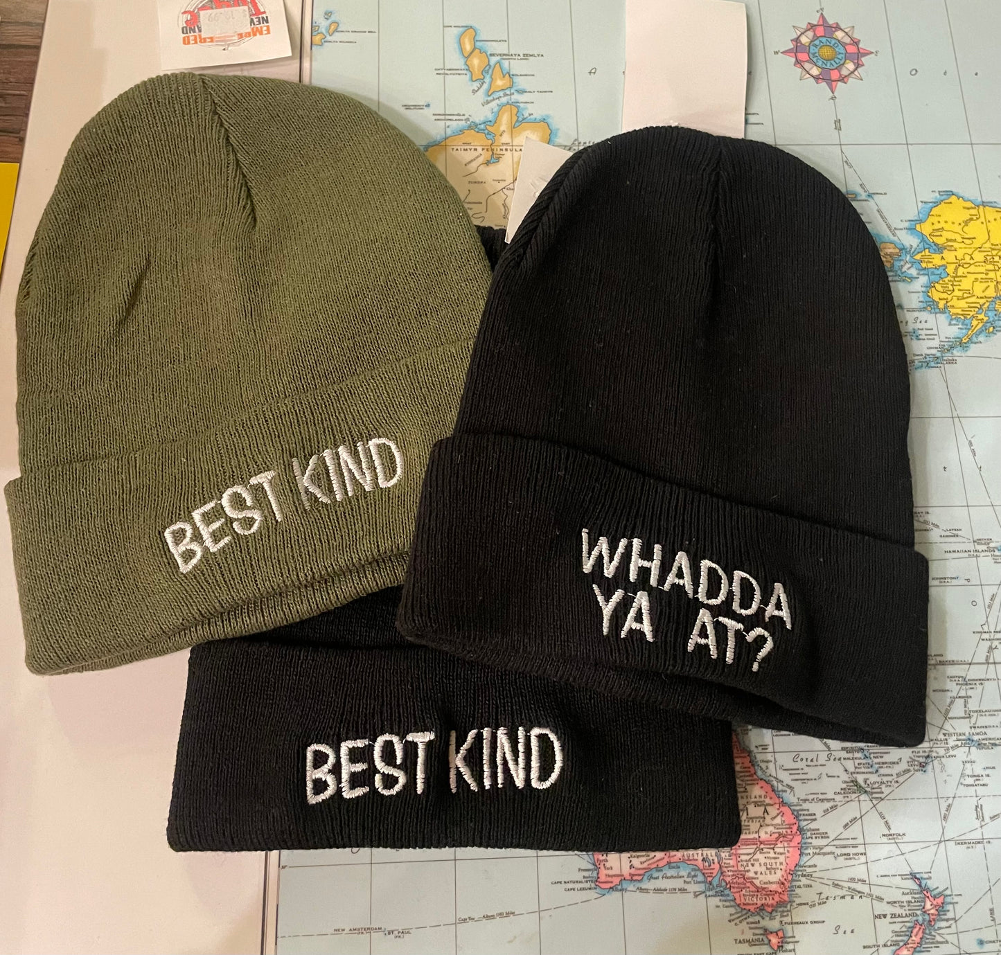 Embroidered Newfoundland Saying Toques