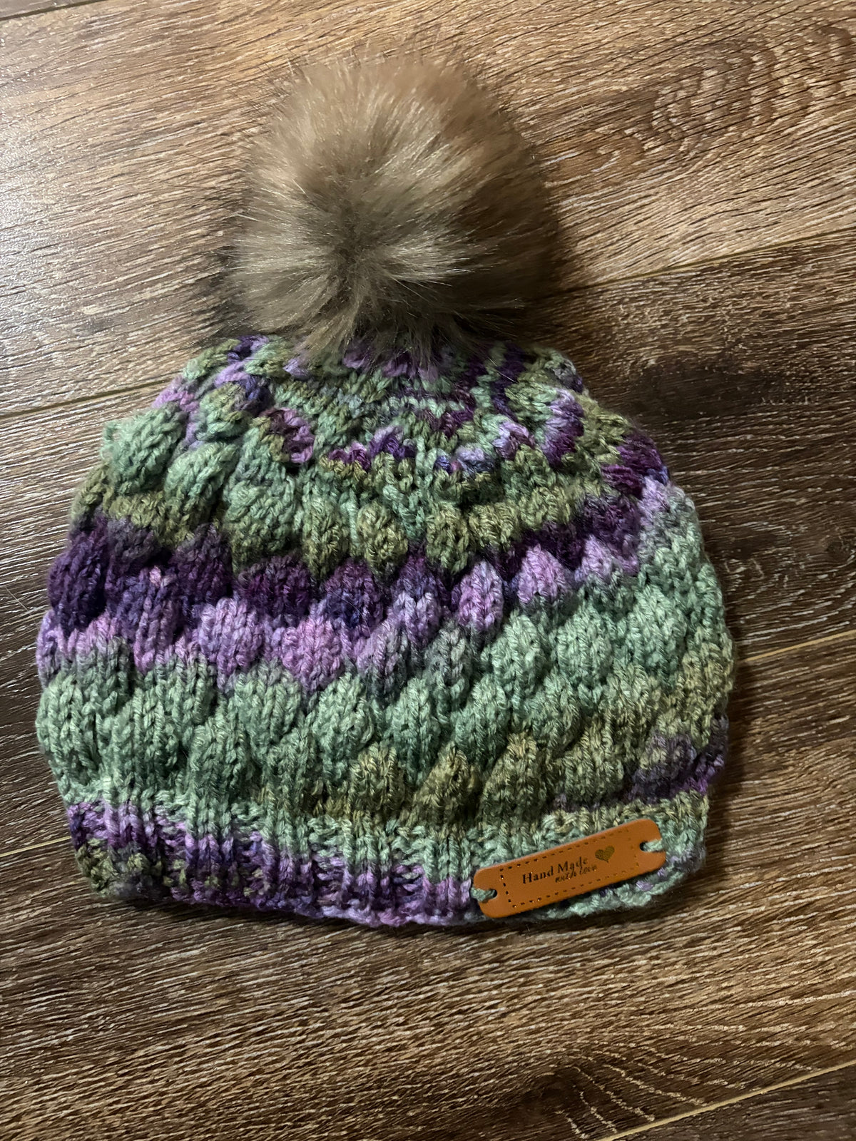 Girl Knitted Mix Color Pom Pom Hat