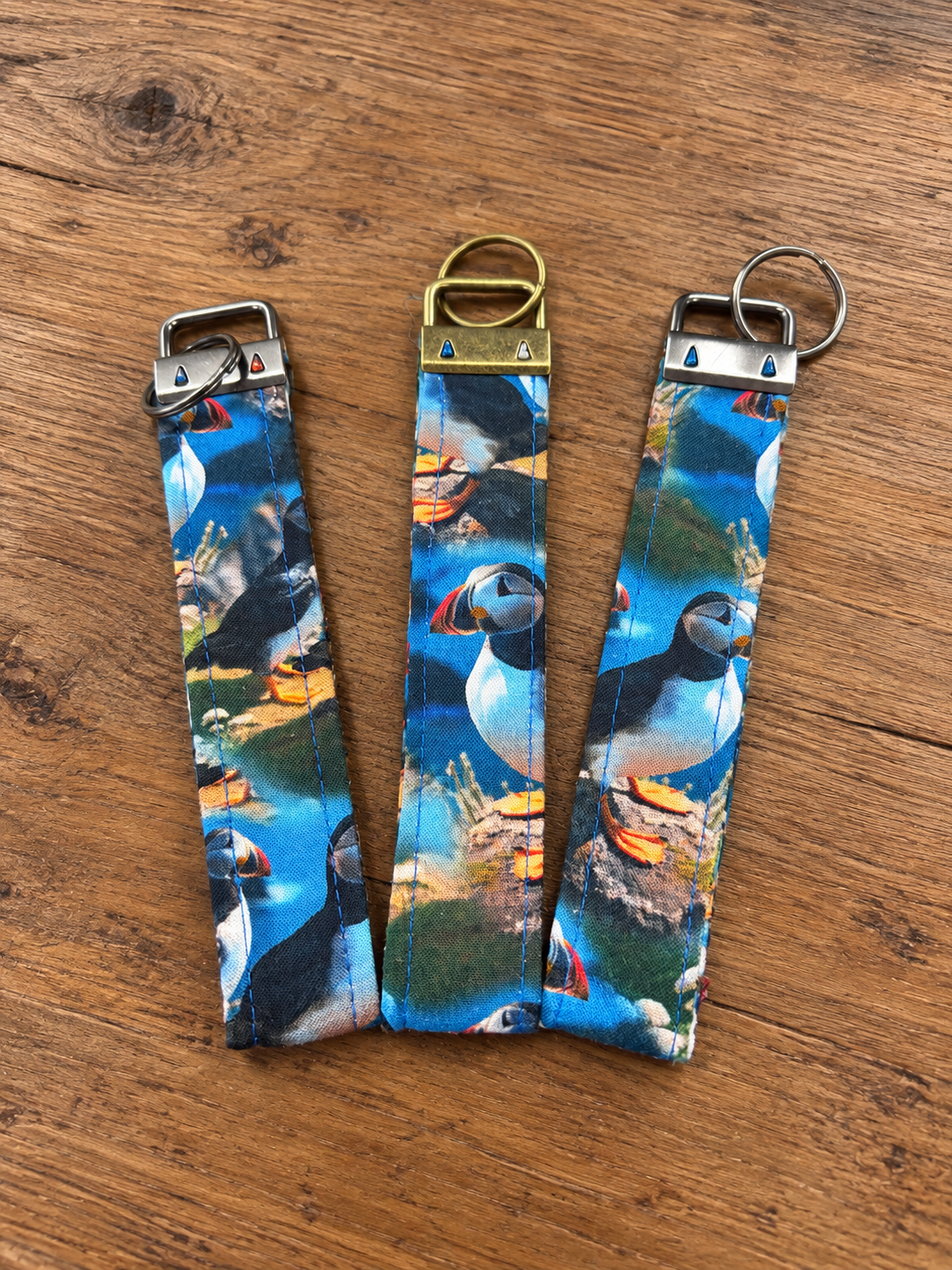 Puffin Key Fob Wristlet Lanyard