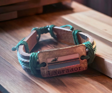 Labrador leather bracelet