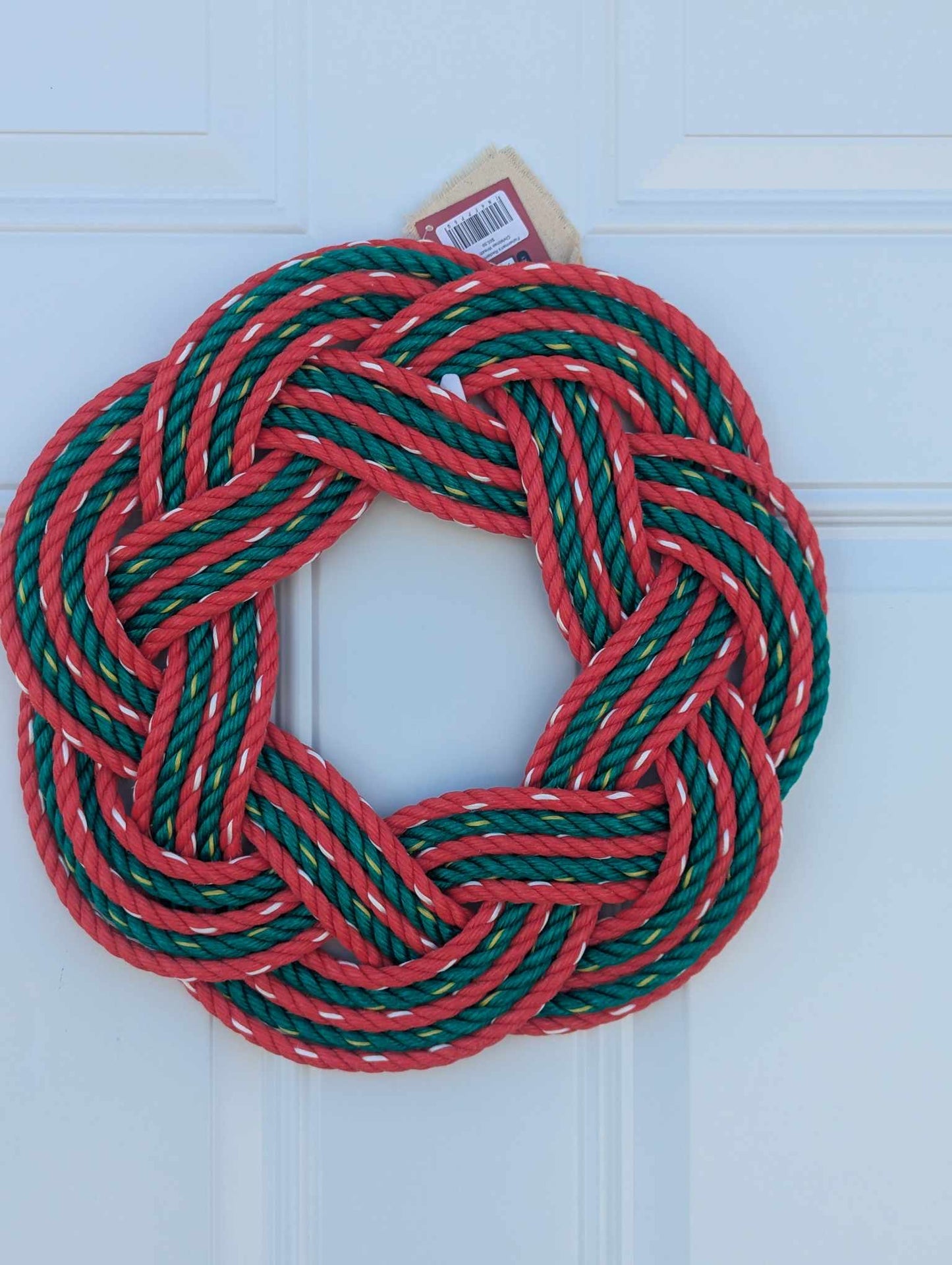 Fisherman's Rope Christmas Wreath - Dory Red/Emerald Sea