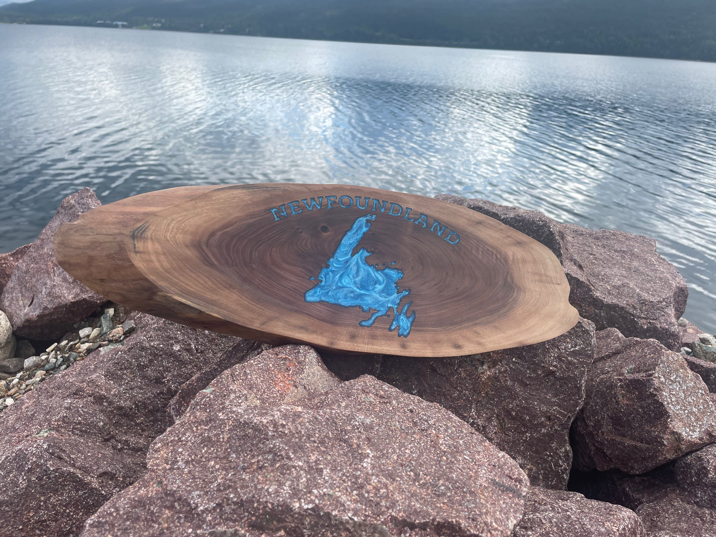 Handmade Charcuterie Board - Whale Tail & Newfoundland Map