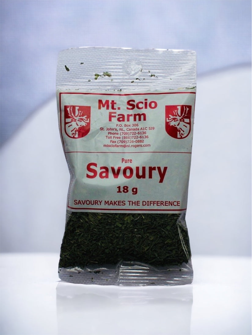 Newfoundland Mt. Scio Farm Savoury 18g Skipper Joe's Souvenirs Newfoundland Mt. Scio Farm Savoury 18g Skipper Joe's Souvenirs