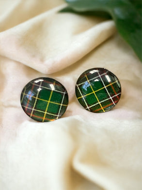 Newfoundland Tartan Glass Earrings