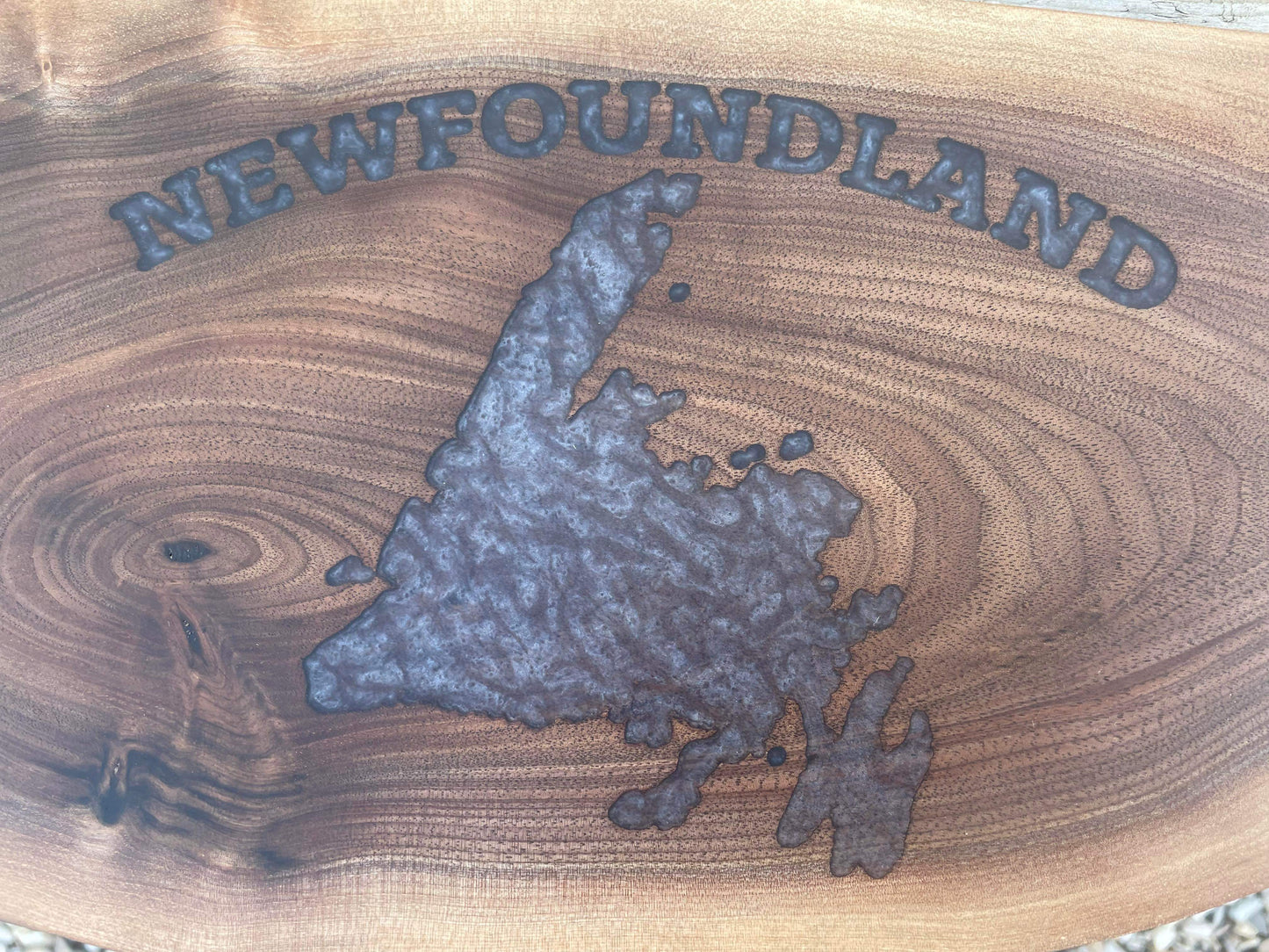 Handmade Charcuterie Board - Whale Tail & Newfoundland Map