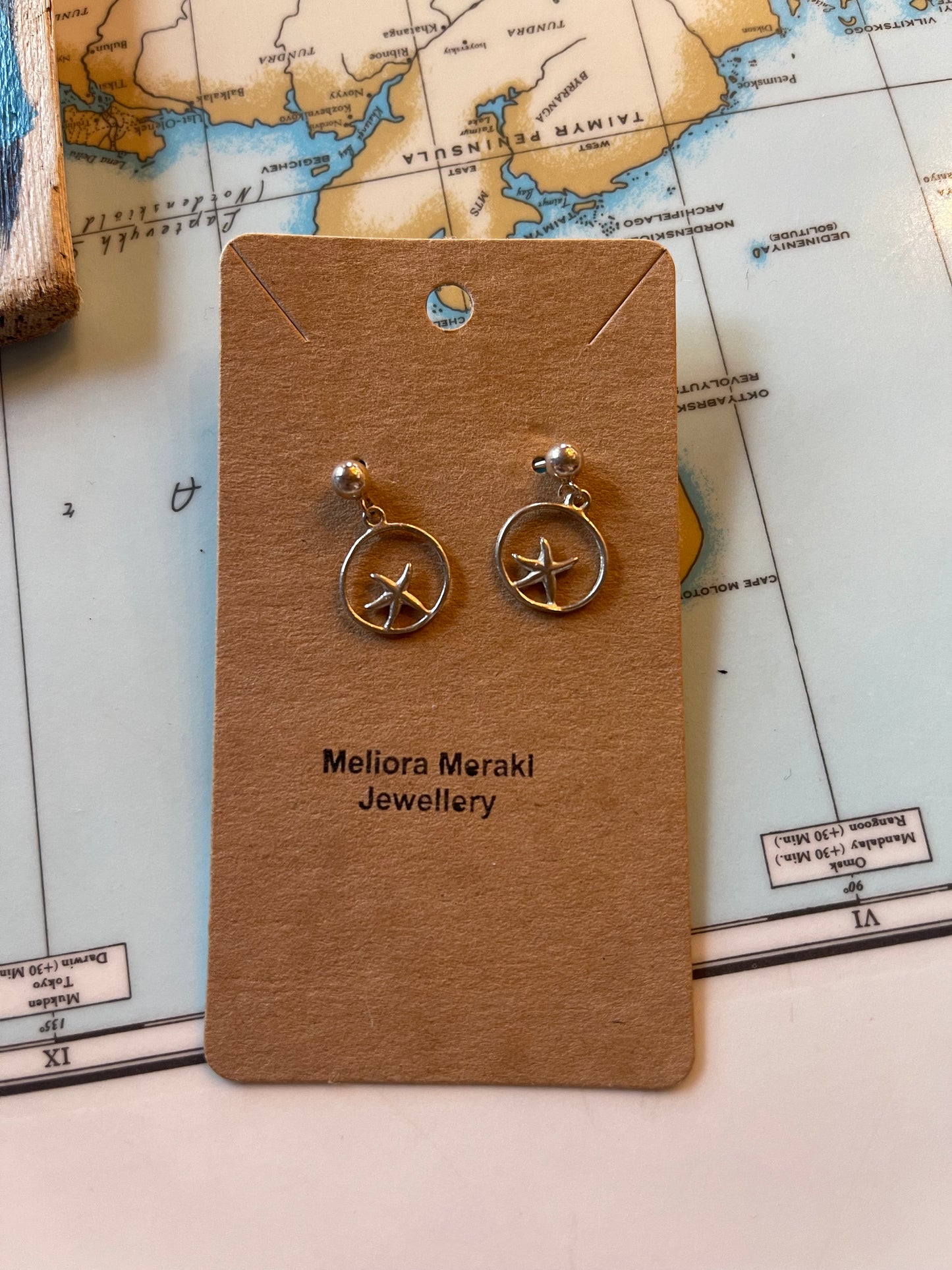 Sterling Silver Seashell Earrings