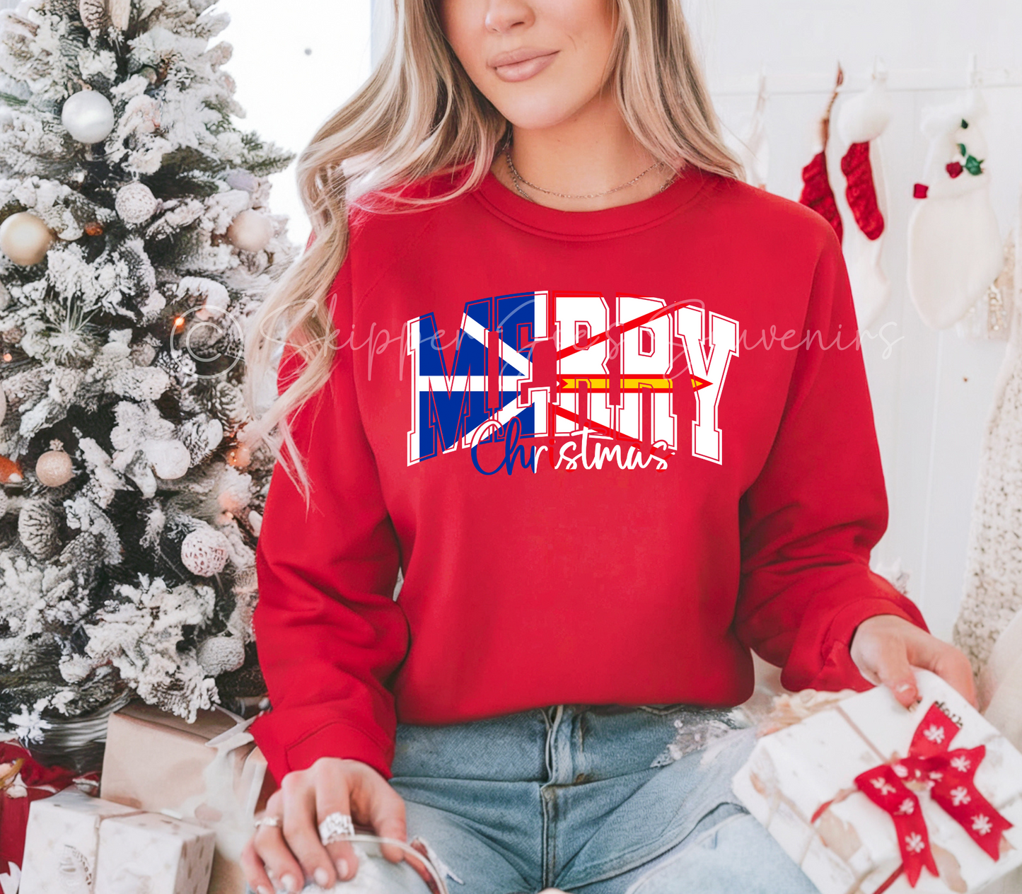 NEW Holiday Collection! Merry Christmas Newfoundland Flag Sweatshirt