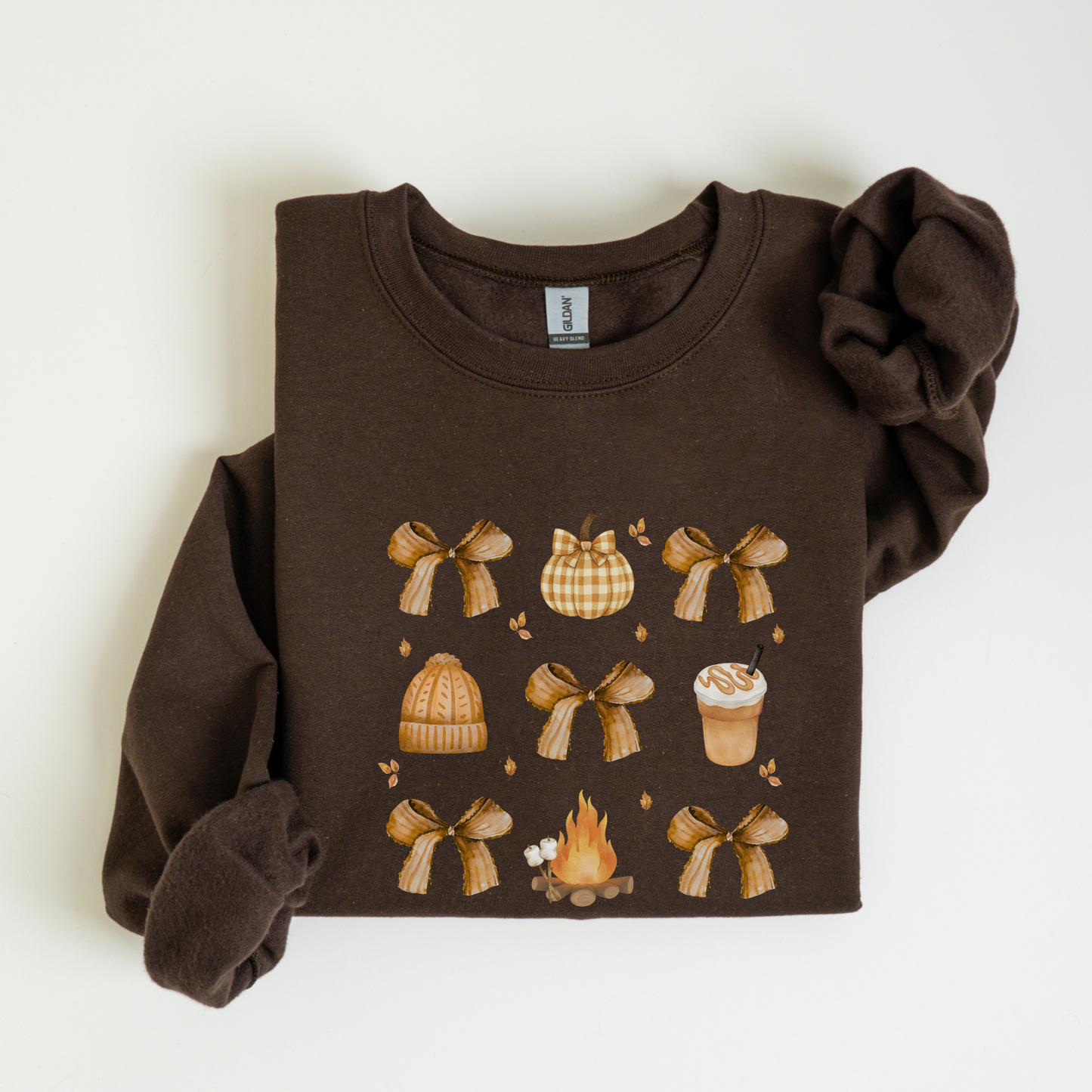 NEW FOR FALL! Grid Fall Bow Sweatshirt Crewneck