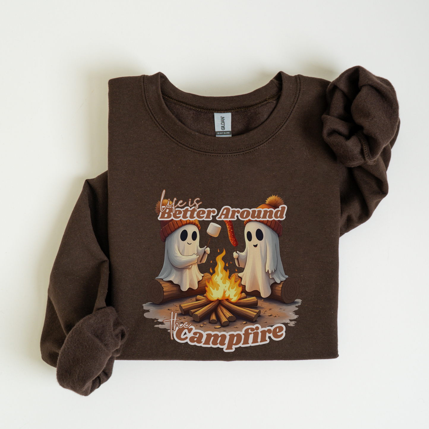 NEW FOR FALL Ghost Life is Better around the Campfire Sweatshirt Crewneck