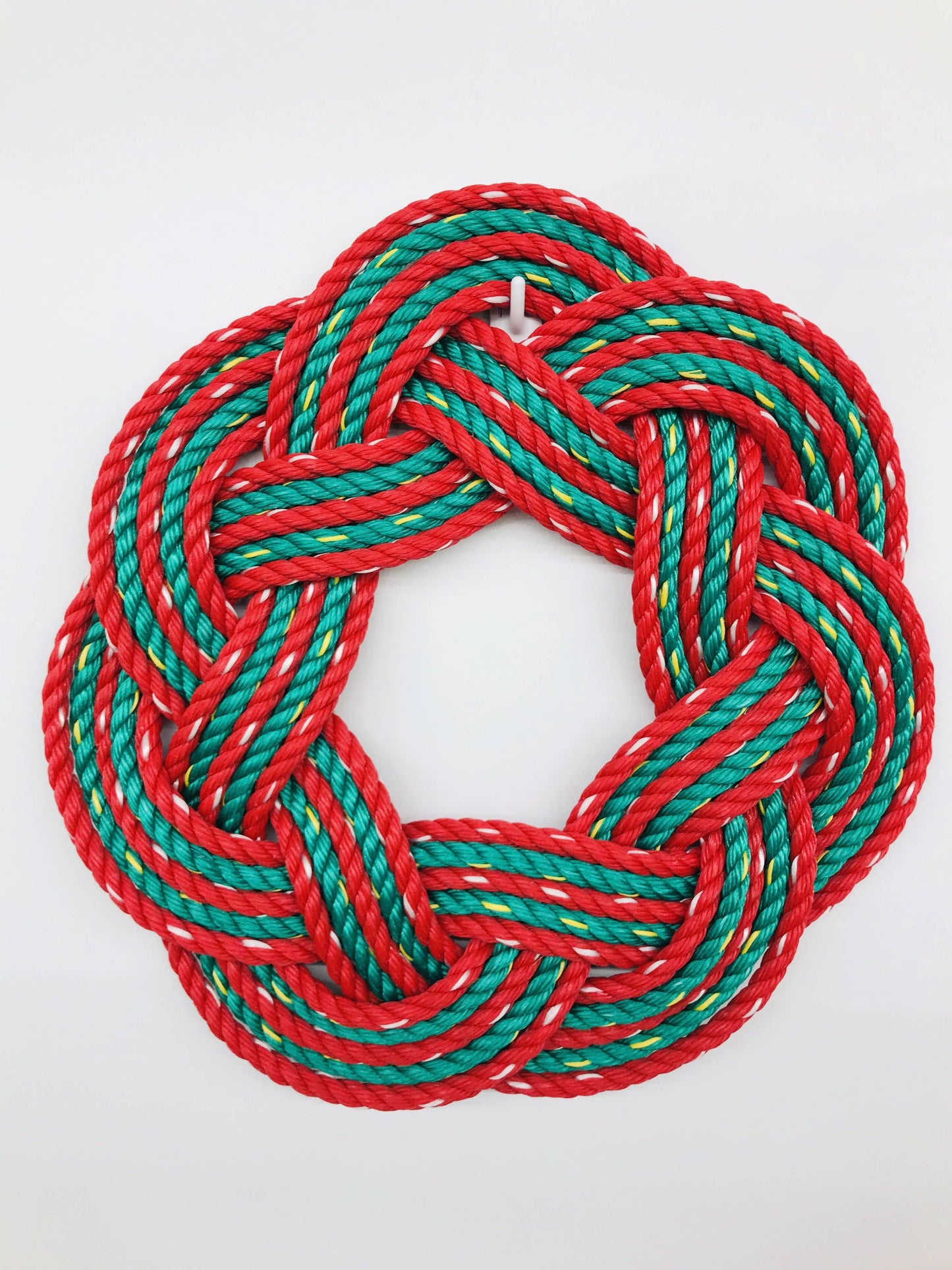 Fisherman's Rope Christmas Wreath - Dory Red/Emerald Sea