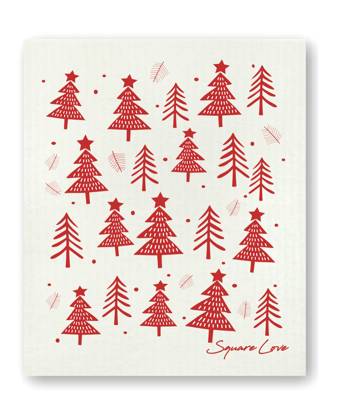Christmas Holiday Forest Swedish Ecofriendly Dishcloth