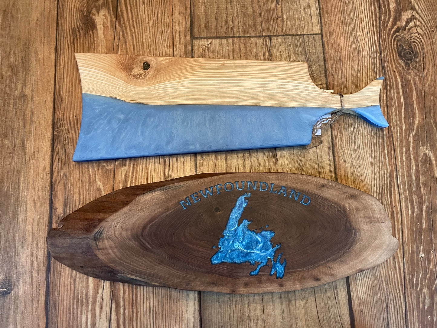 Handmade Charcuterie Board - Whale Tail & Newfoundland Map
