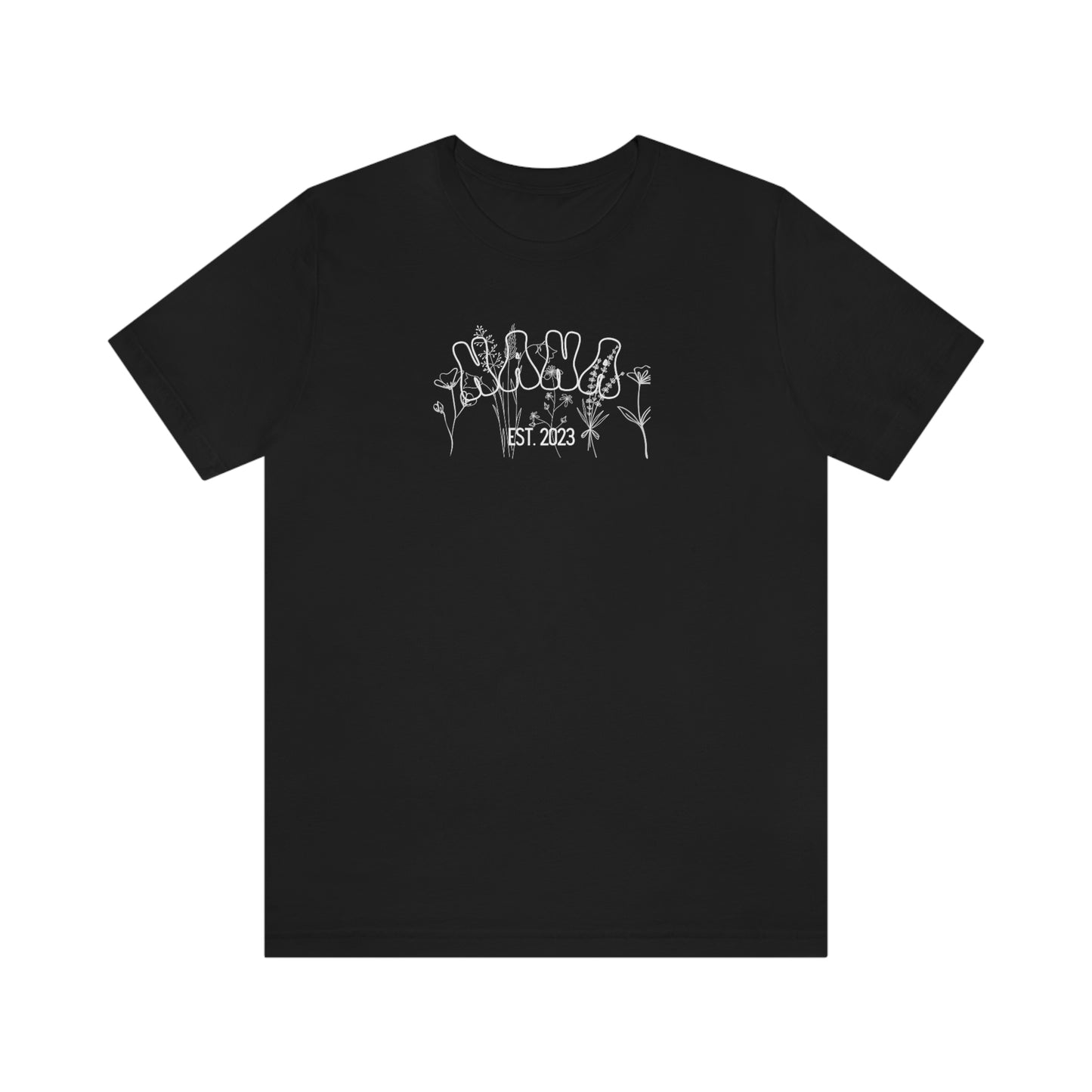 Nana Est (Year) Wildflowers Tshirt Size S-3XL