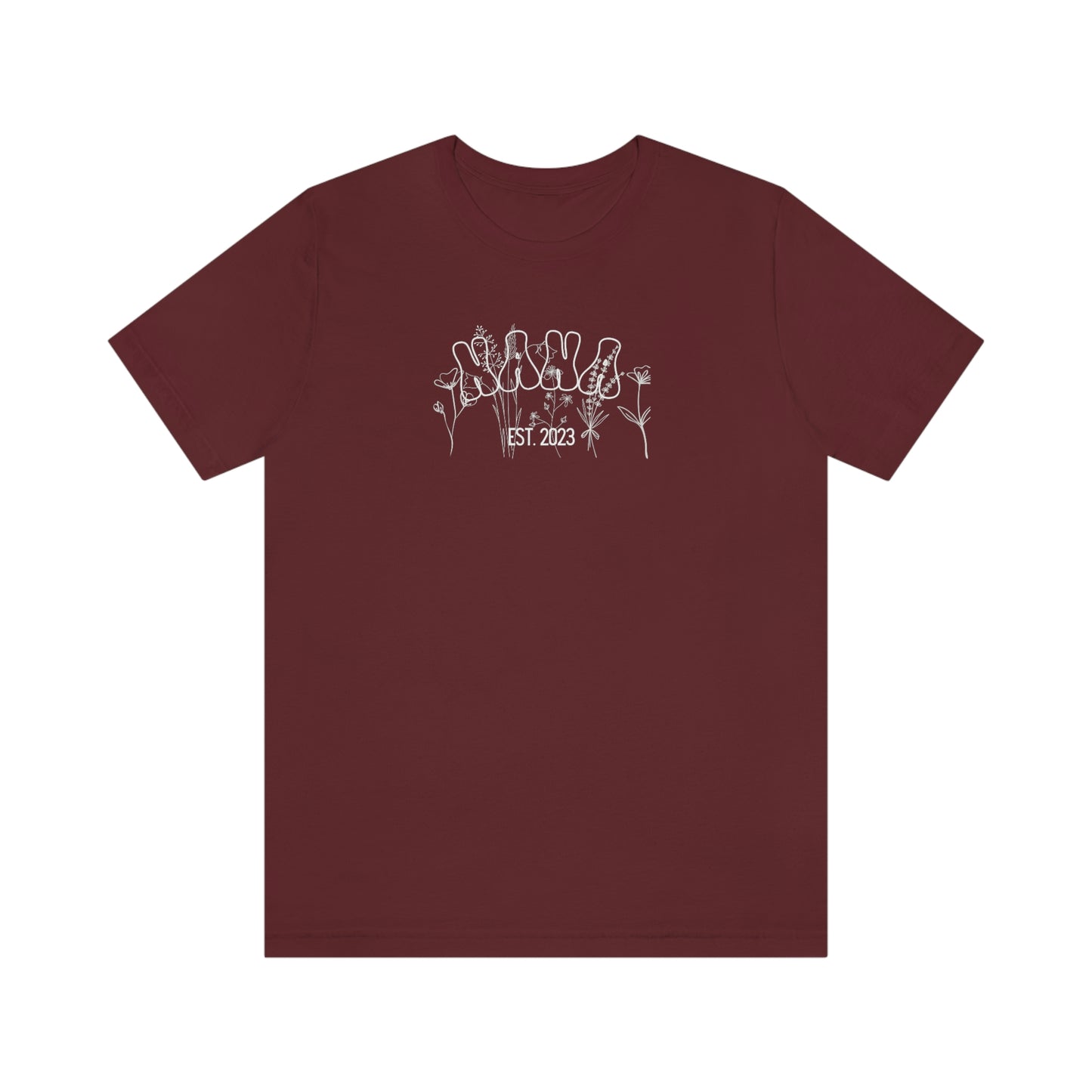 Nana Est (Year) Wildflowers Tshirt Size S-3XL