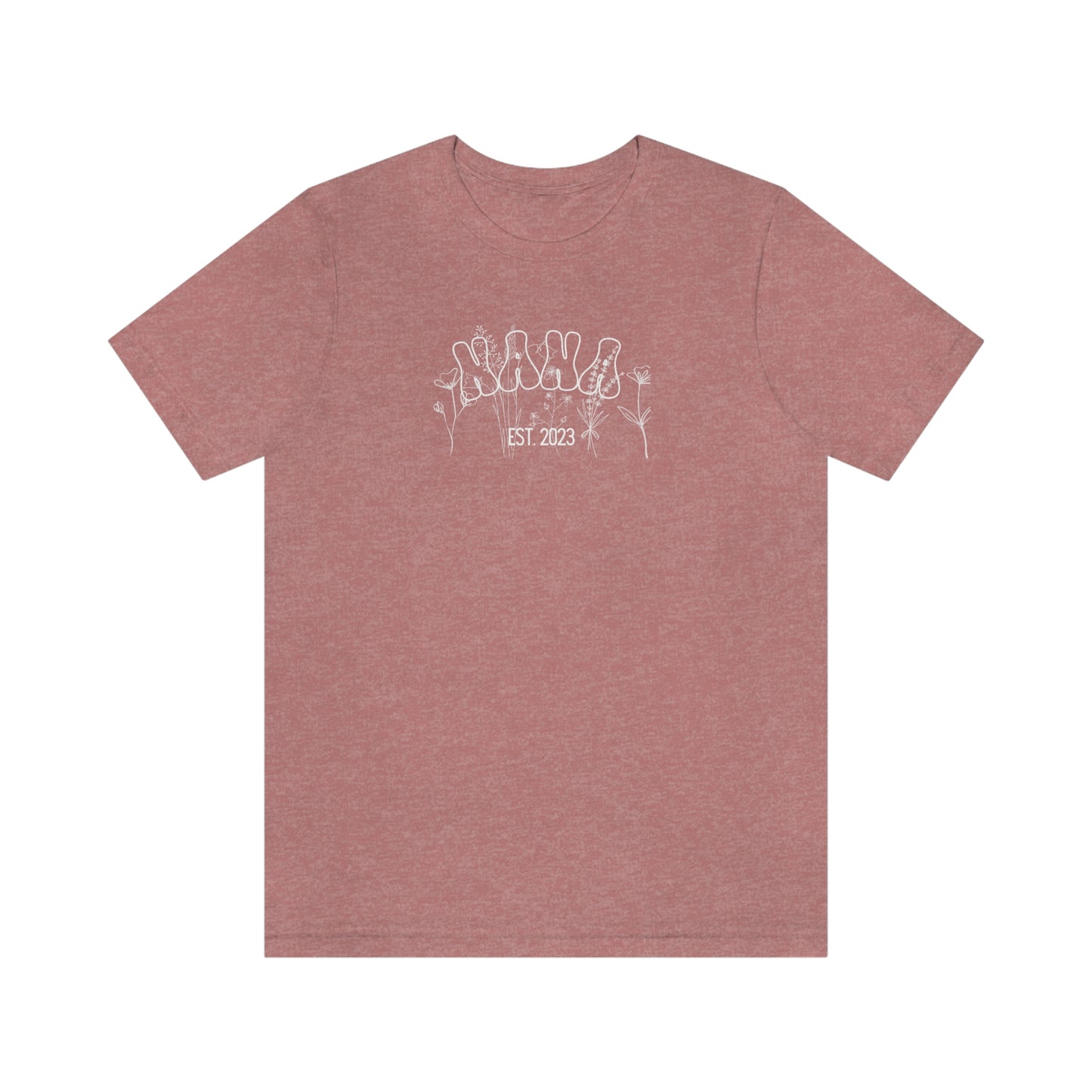 Nana Est (Year) Wildflowers Tshirt Size S-3XL