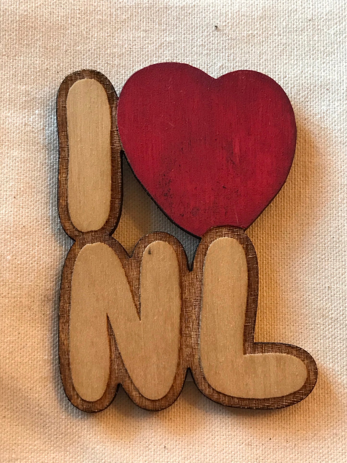 Laser Engraved I LOVE NL Magnet