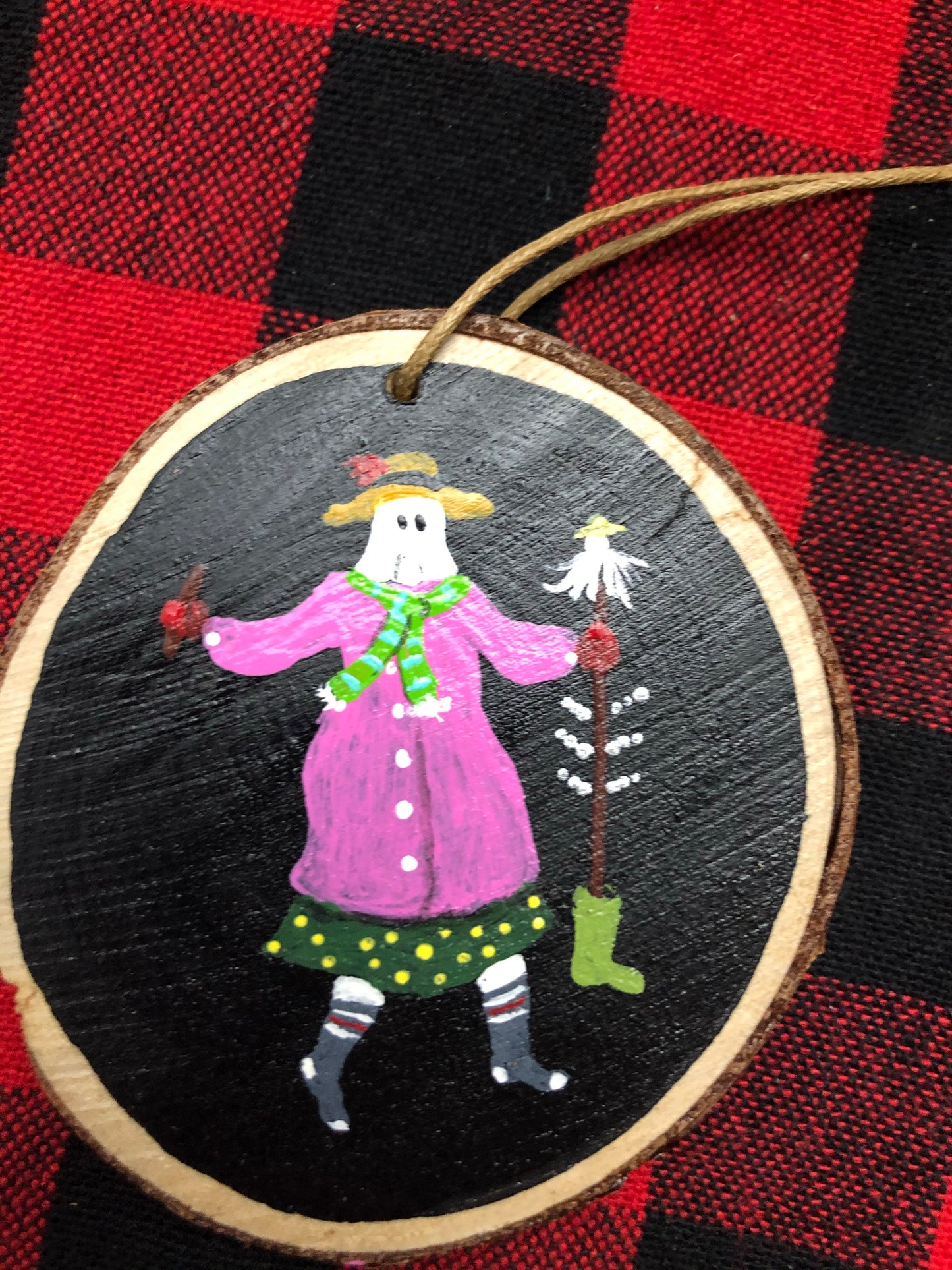 Hand Painted Mummers Wooden Ornaments