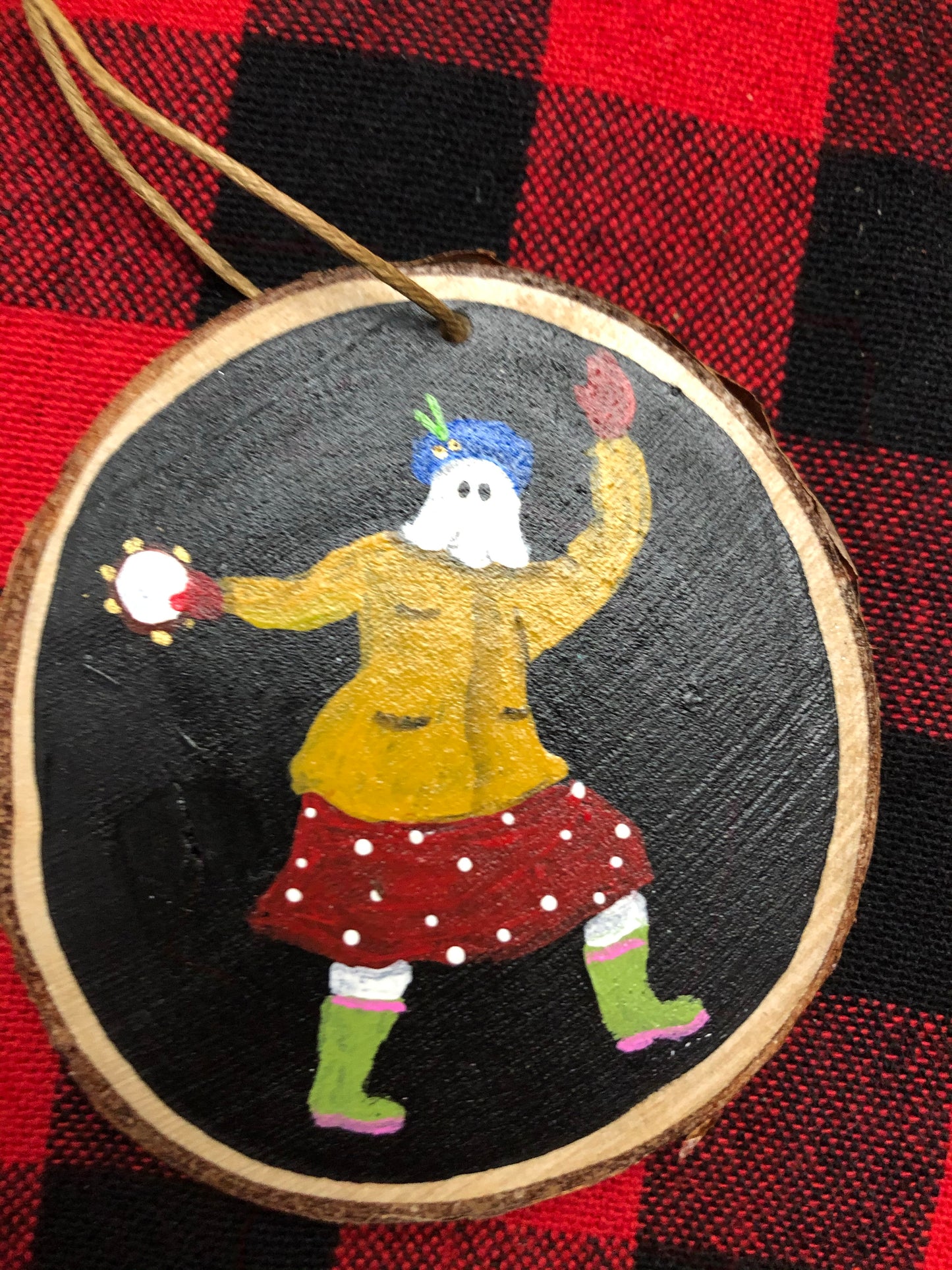 Hand Painted Mummers Wooden Ornaments