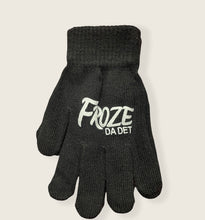 Load image into Gallery viewer, Froze Da Det Adult Black Gloves
