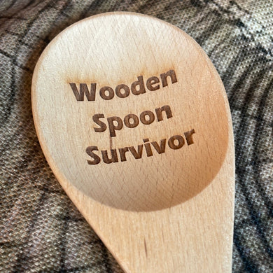 Newfie Wooden Spoon Survivor Engraved Spoon