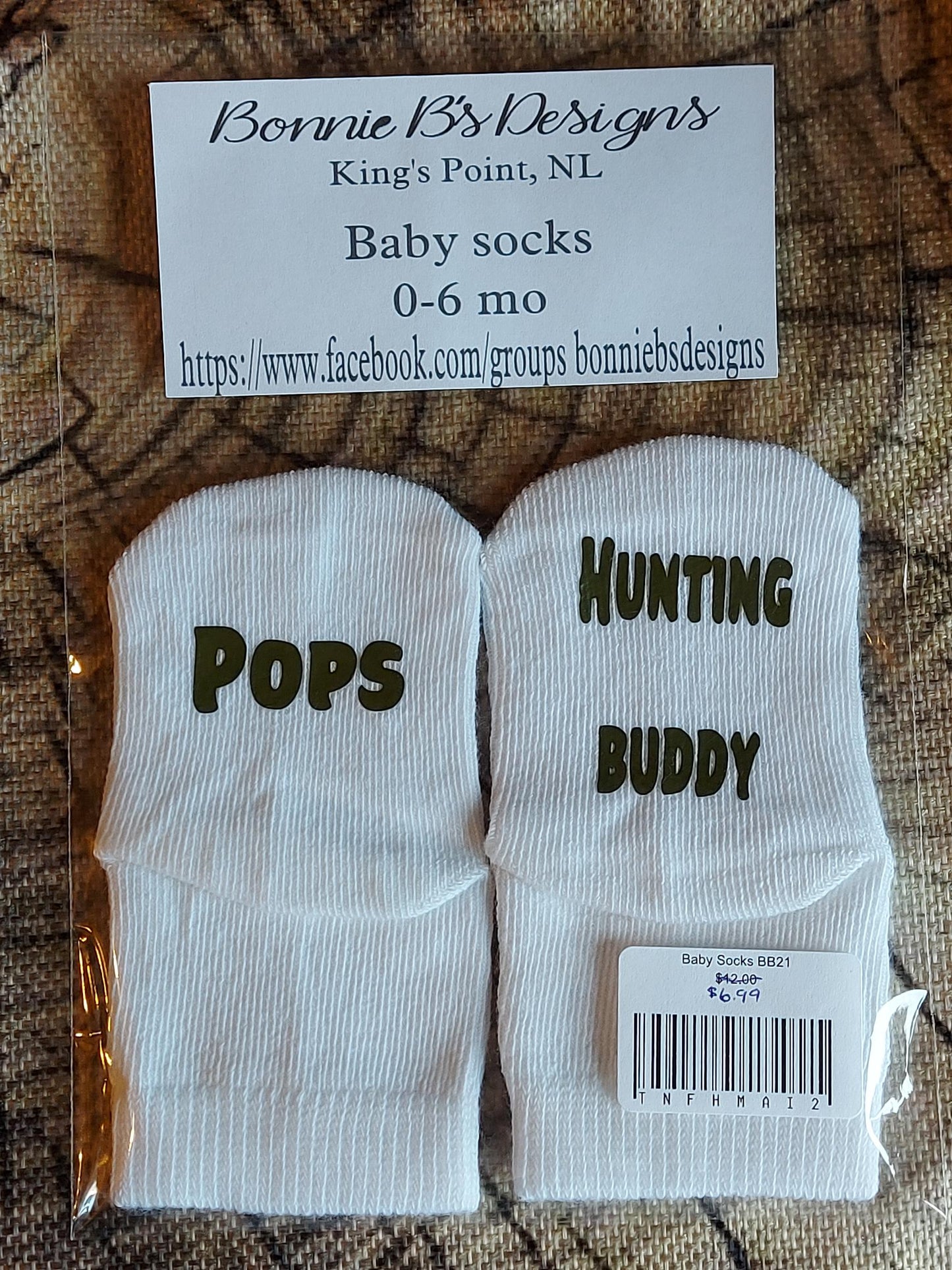 Pop's Hunting Buddy Baby Socks