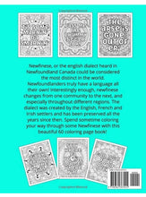 Load image into Gallery viewer, Newfinese 101 Coloring Book Newfie Sayings and Phrases Slang by Alicia Barrett
