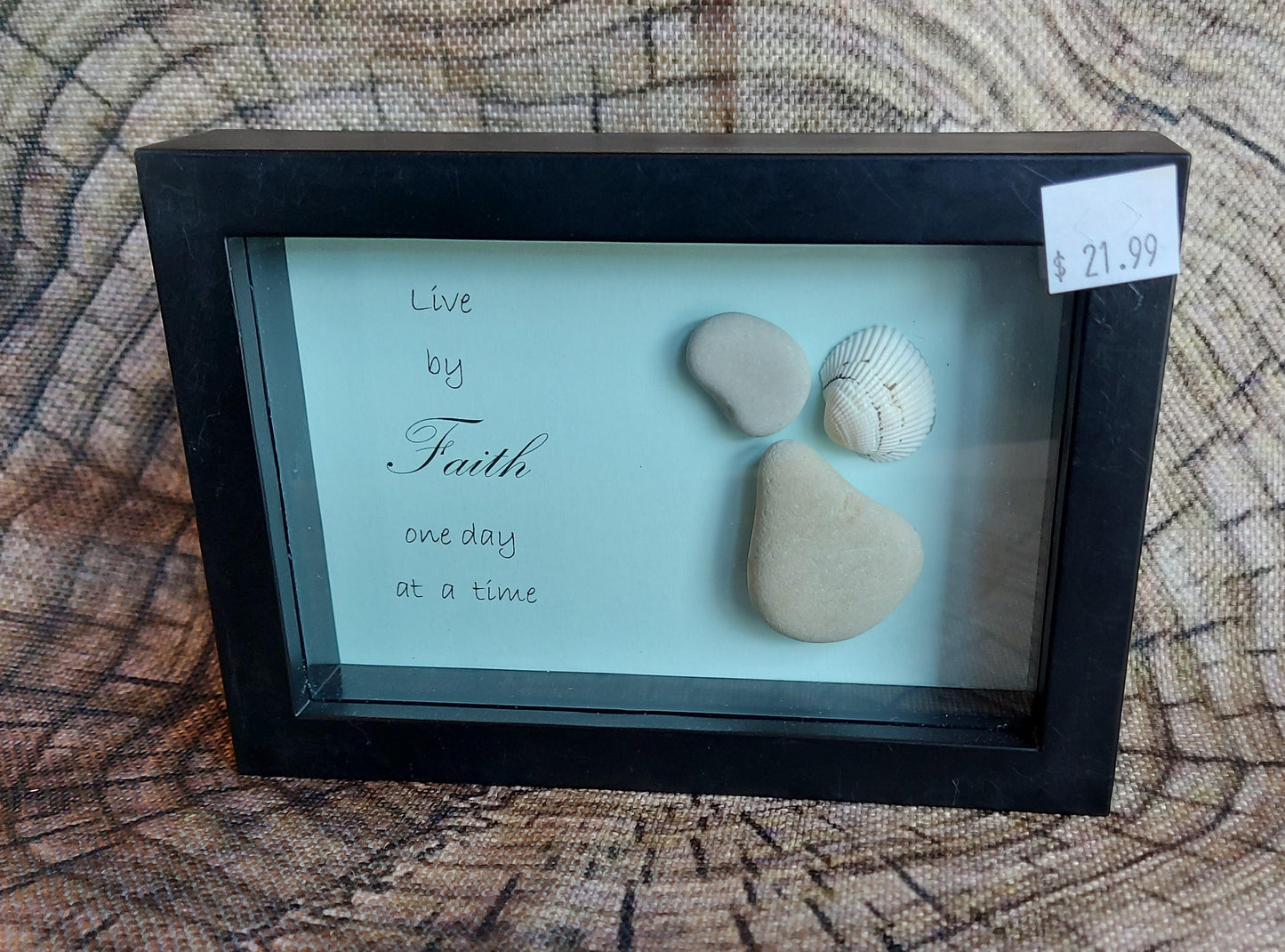 Live by Faith Rock Art