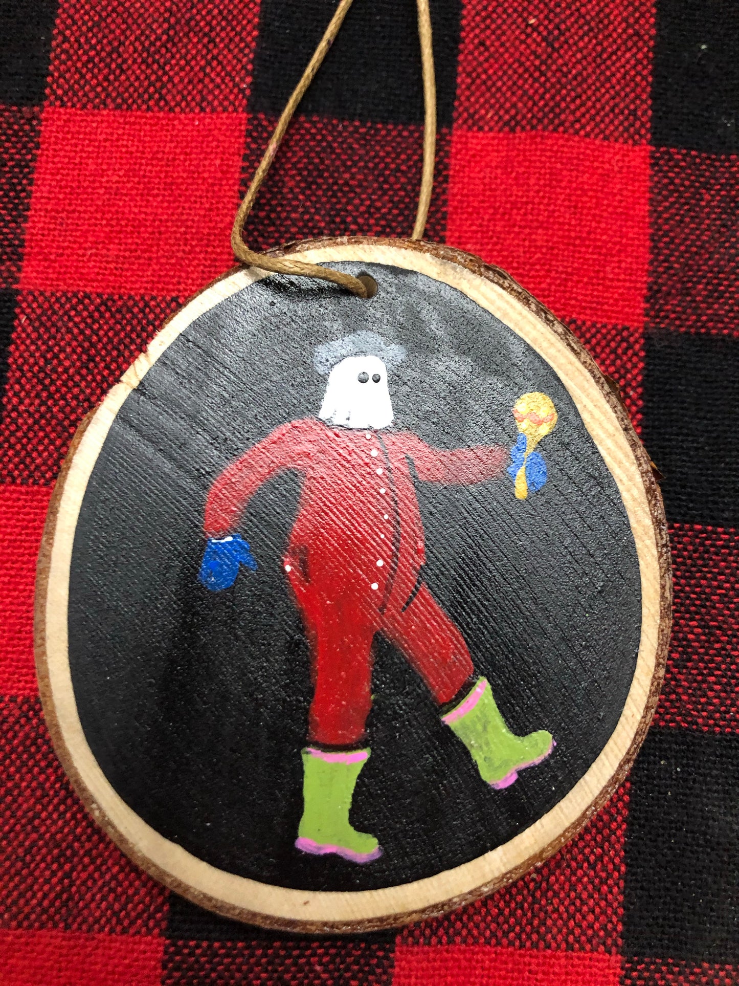Hand Painted Mummers Wooden Ornaments