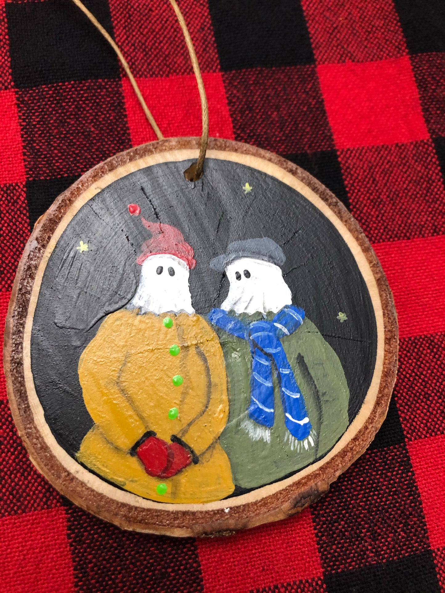 Hand Painted Mummers Wooden Ornaments