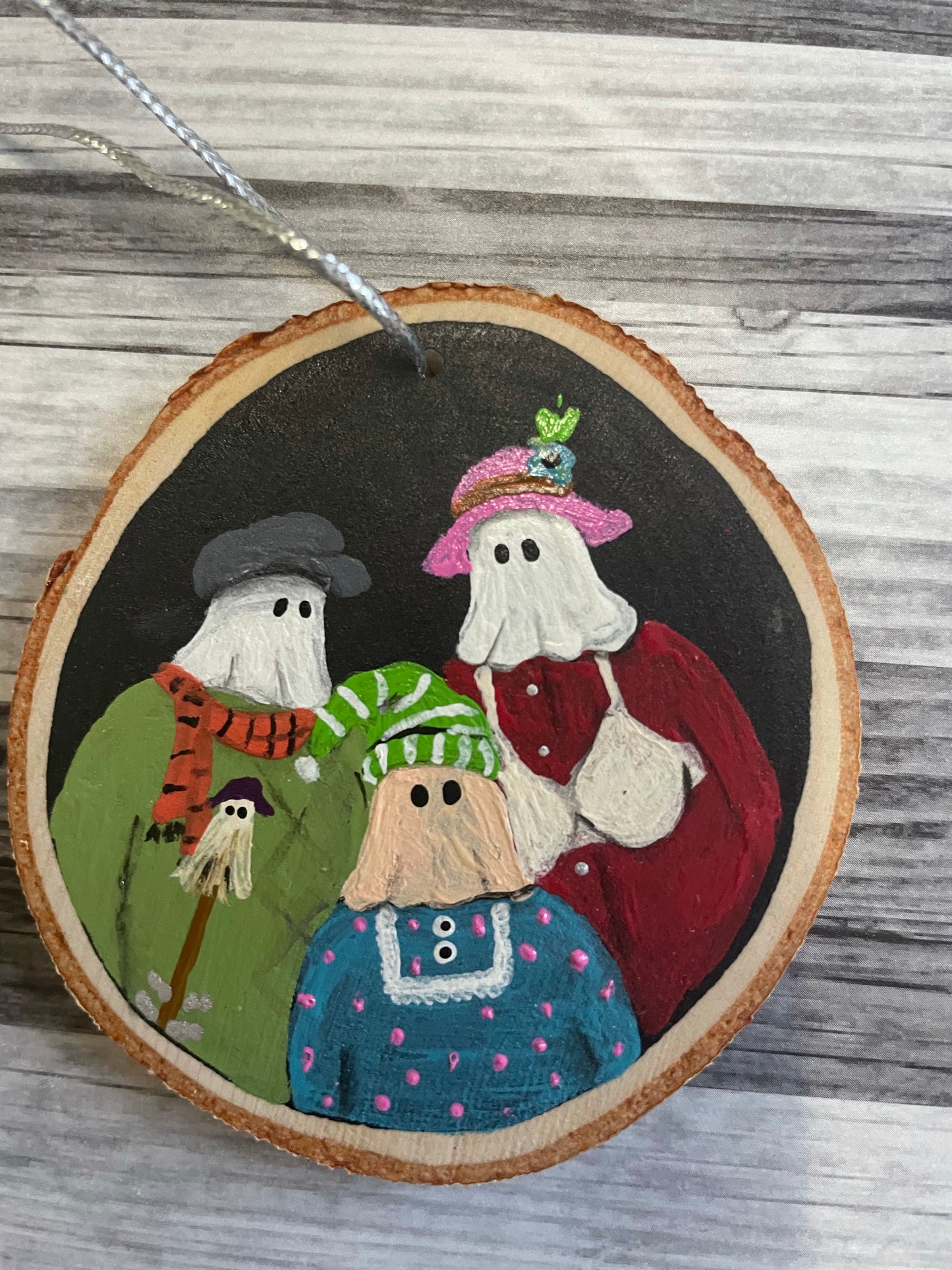 Hand Painted Mummers Wooden Ornaments