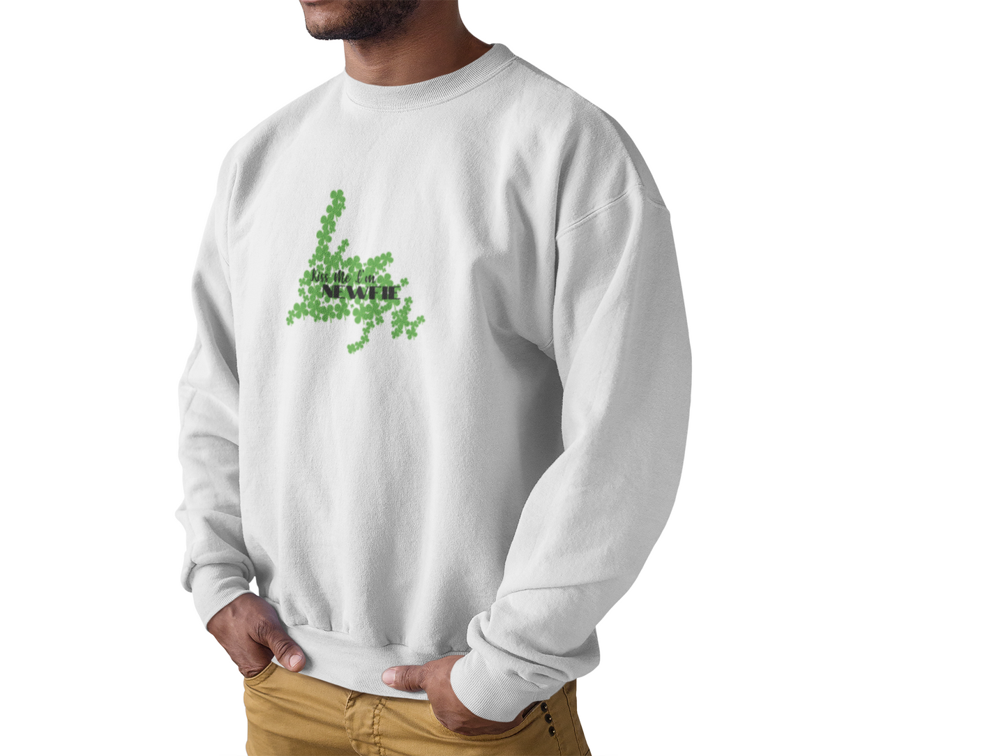 UNISEX Newfoundland Kiss Me I'm Newfie St. Patrick's Day Sweatshirt S-3XL