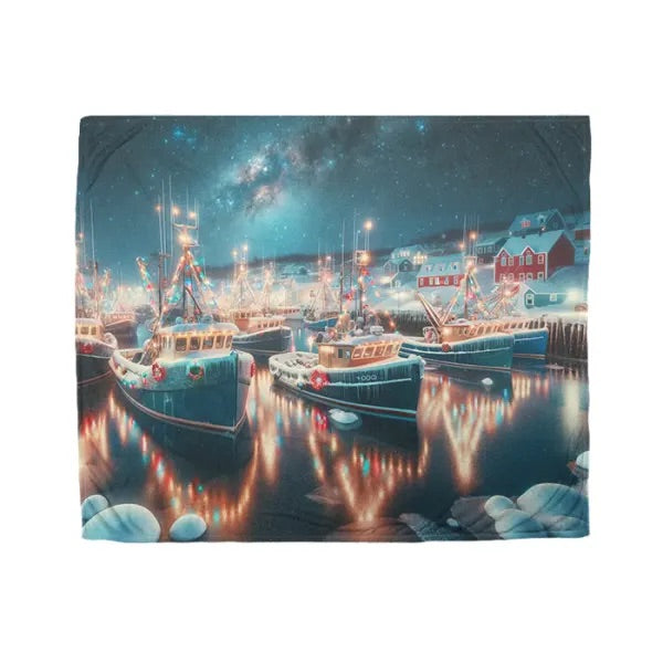 Fleece Throw - Port de Grave Christmas
