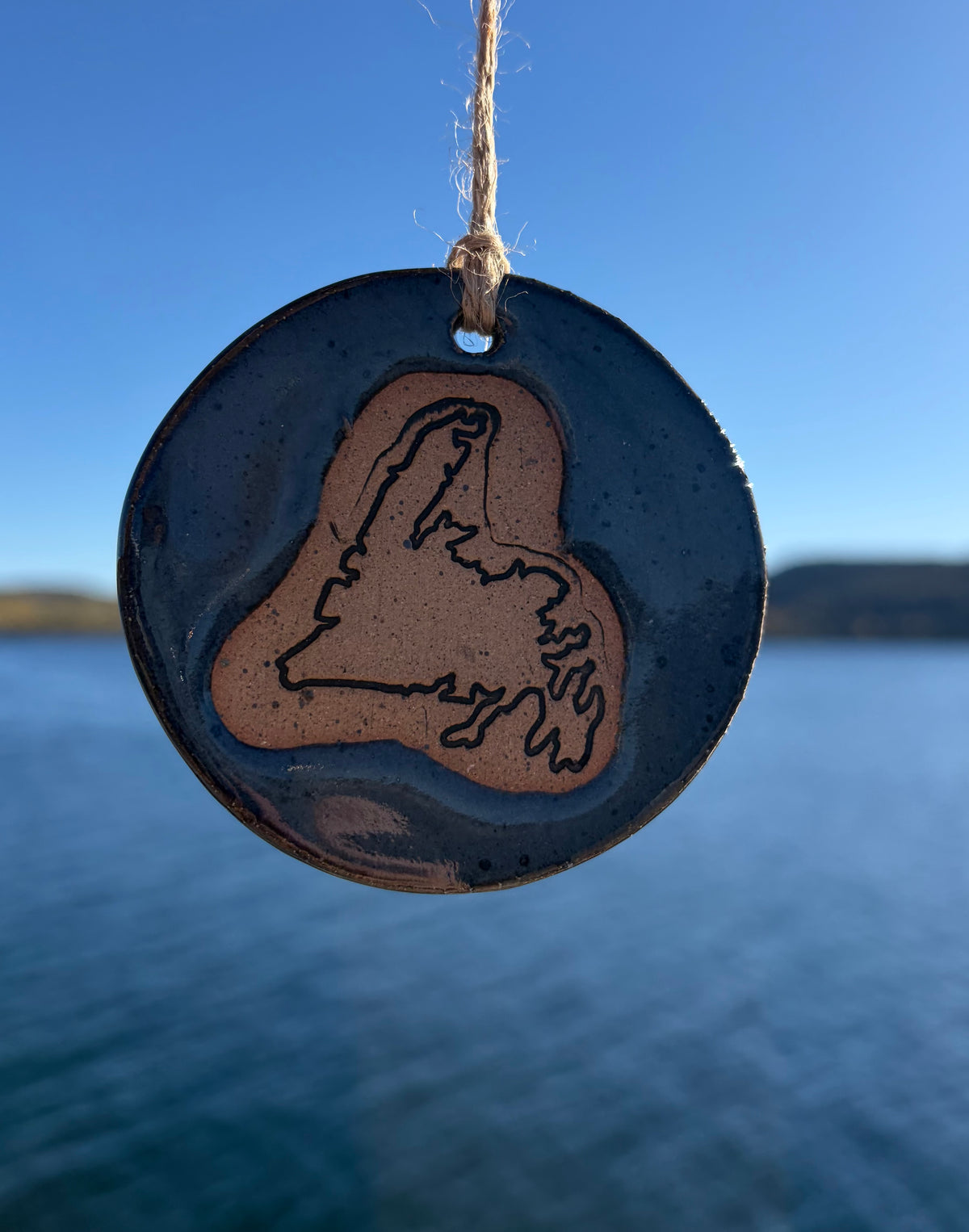 Handcrafted Map of Newfoundland Ceramic Ornament