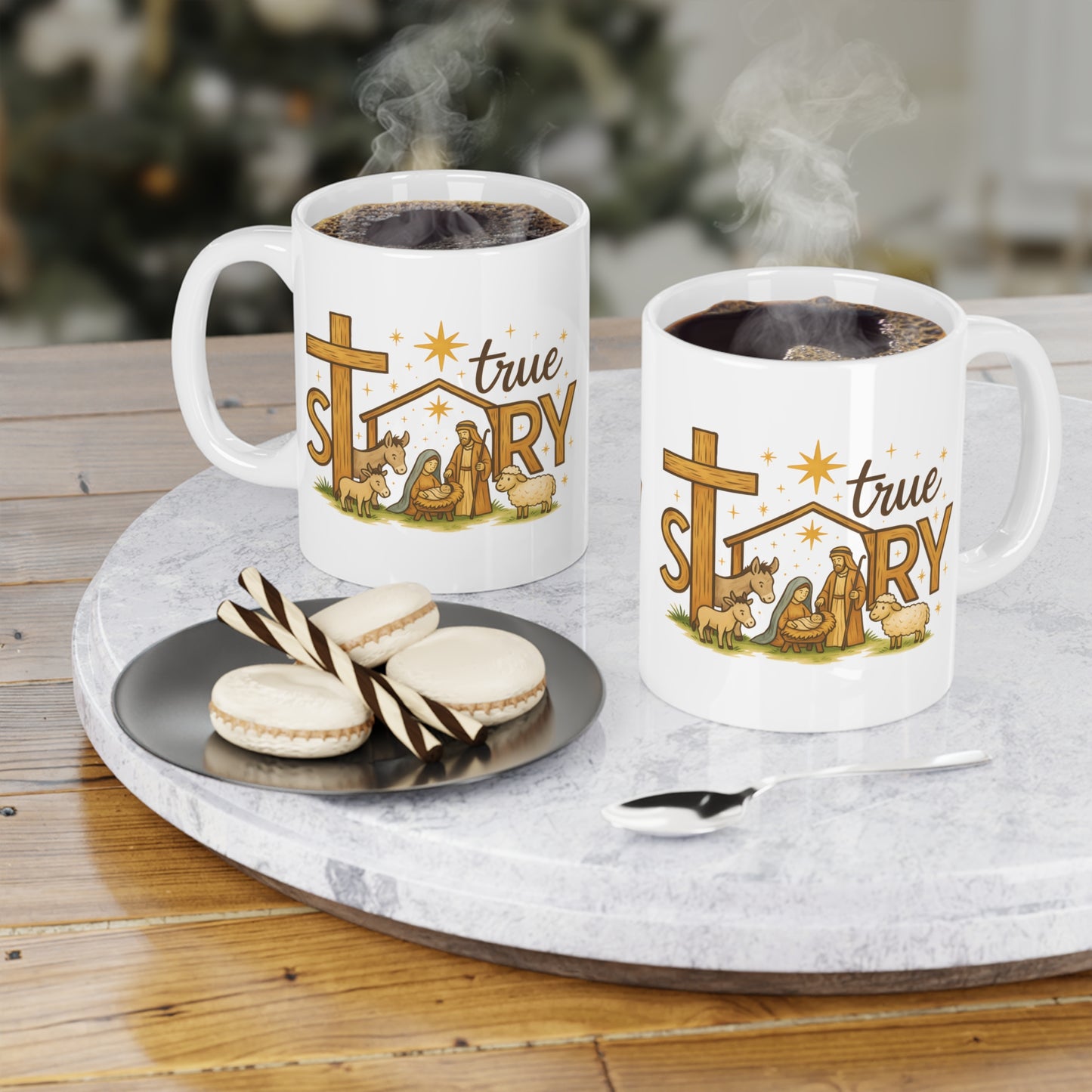 True Story Nativity Ceramic Mug 11 oz