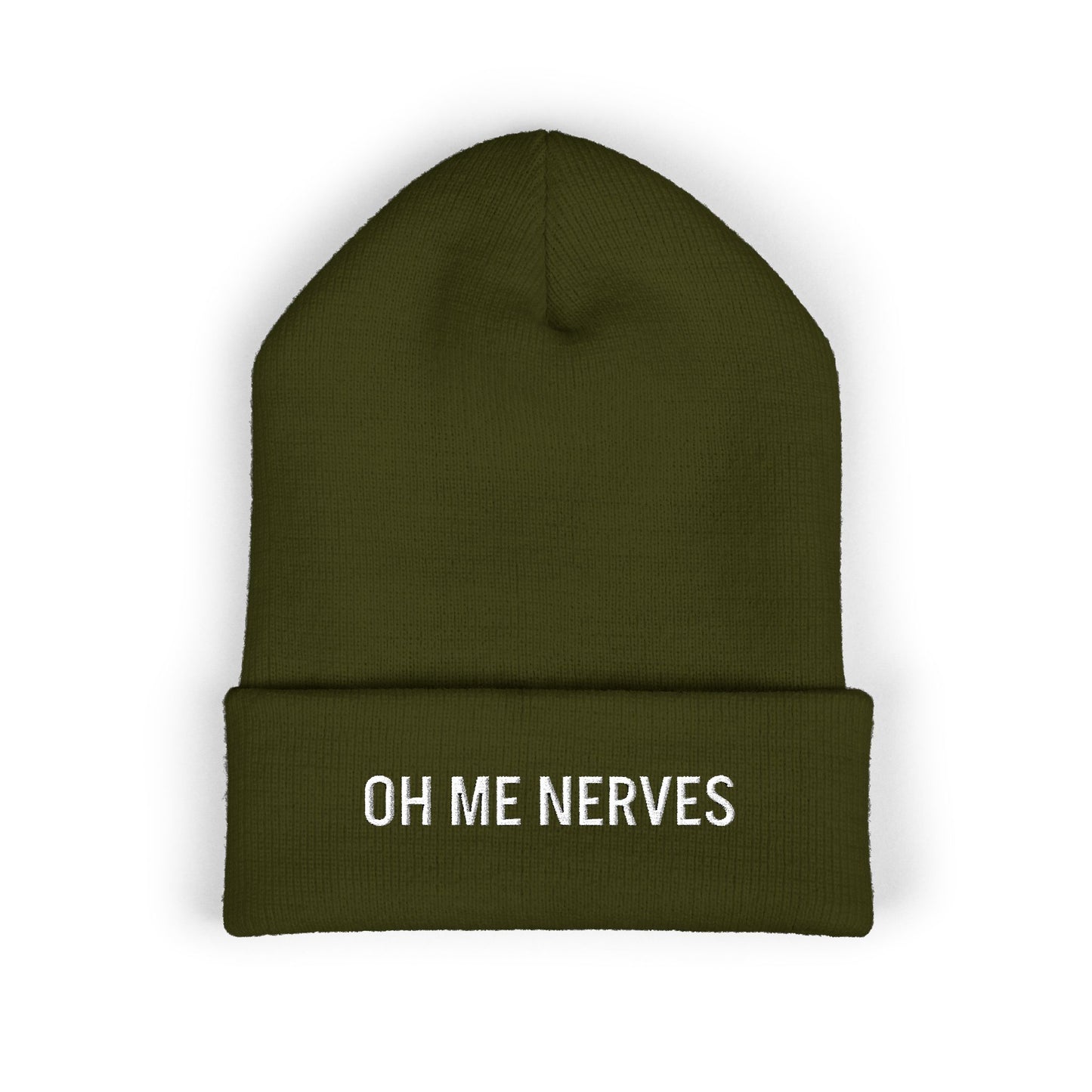 OH ME NERVES Cuffed Beanie (Embroidery)