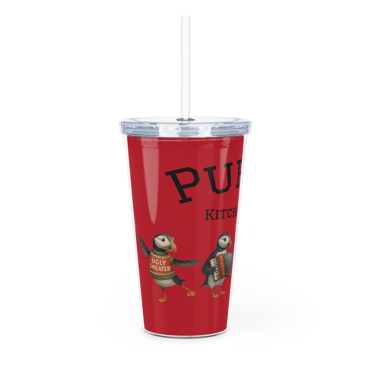 Puffin Kitchen Party Tumbler with Straw