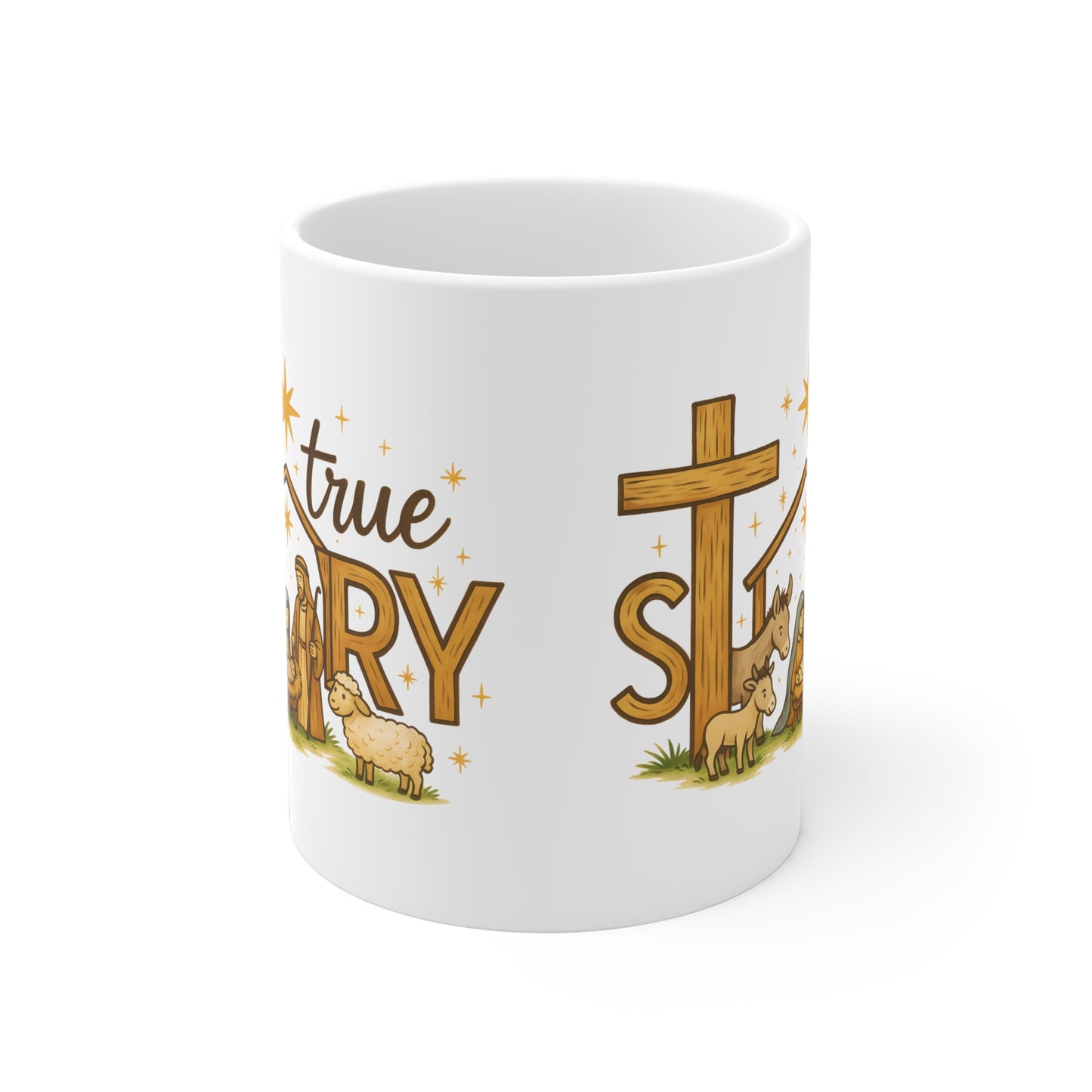 True Story Nativity Ceramic Mug 11 oz